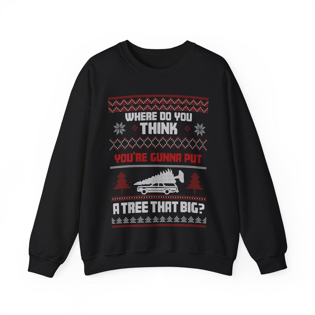 National Lampoon's Christmas Vacation Funny Couples Ugly Sweater Tree That Big Bend Over Show Holiday Unisex Heavy Blend Crewneck Sweatshirt