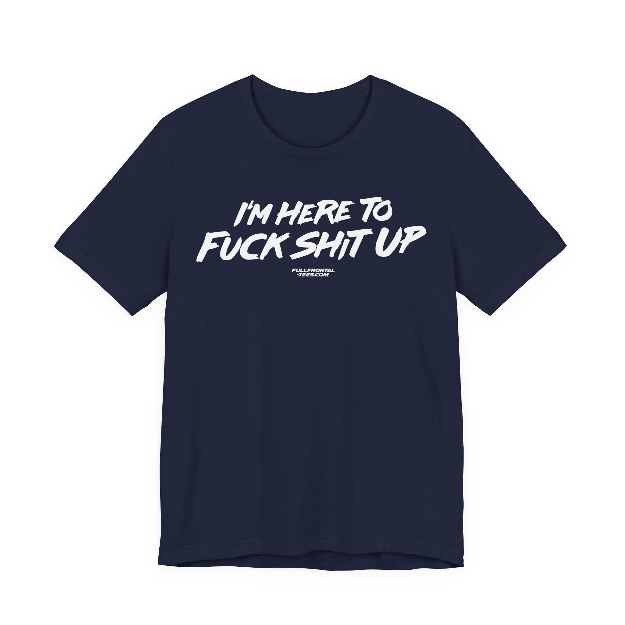 I'm Here to Fuck Shit Up Funny Jersey Short Sleeve T Shirt