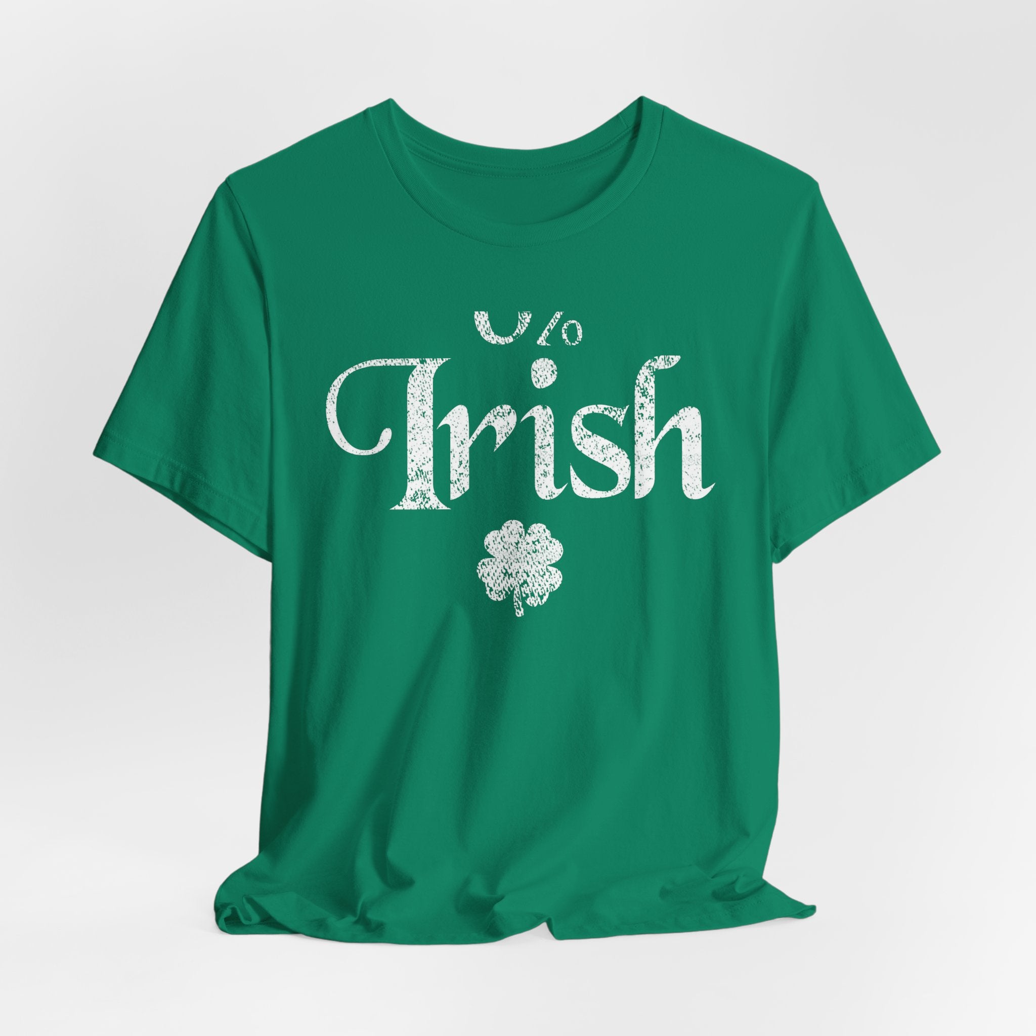 0% Irish Shamrock Funny St Patricks Day Unisex Short Sleeve T-Shirt