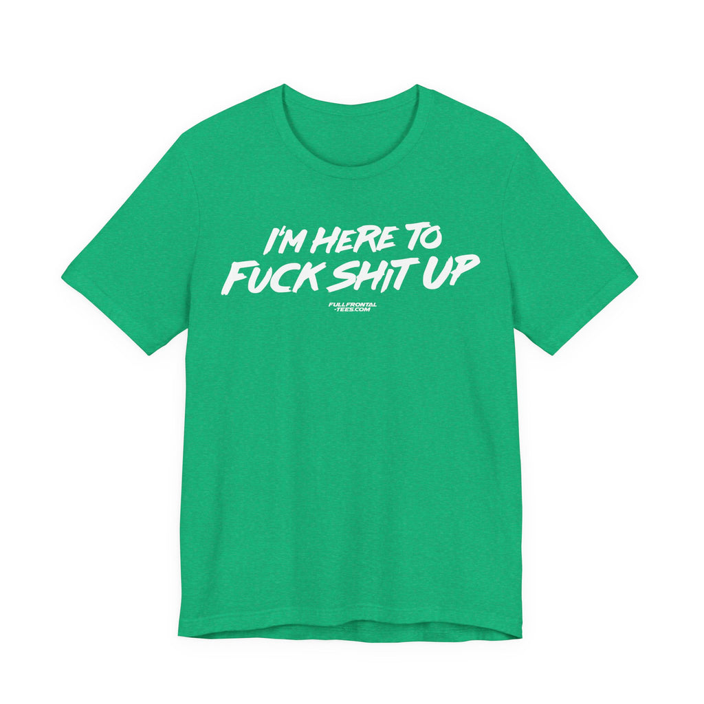 I'm Here to Fuck Shit Up Funny Jersey Short Sleeve T Shirt