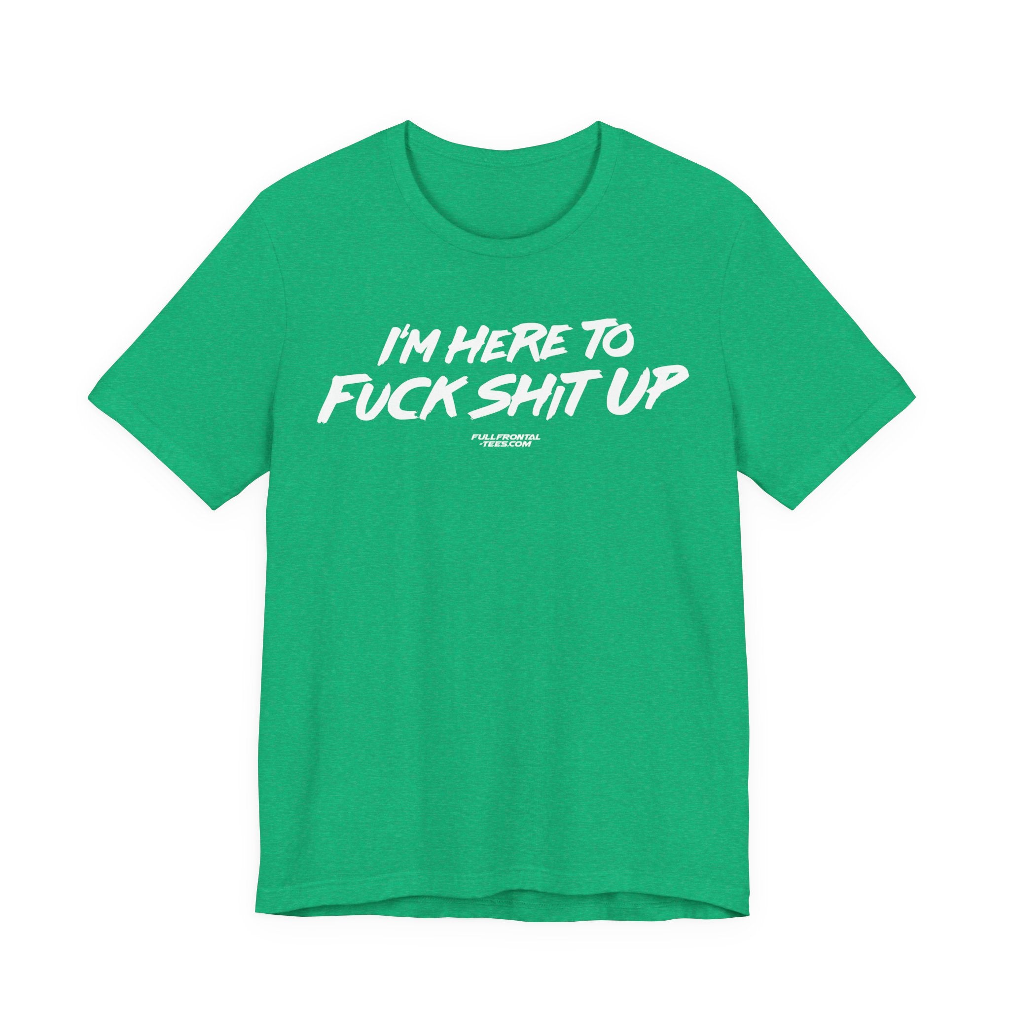 I'm Here to Fuck Shit Up Funny Jersey Short Sleeve T Shirt