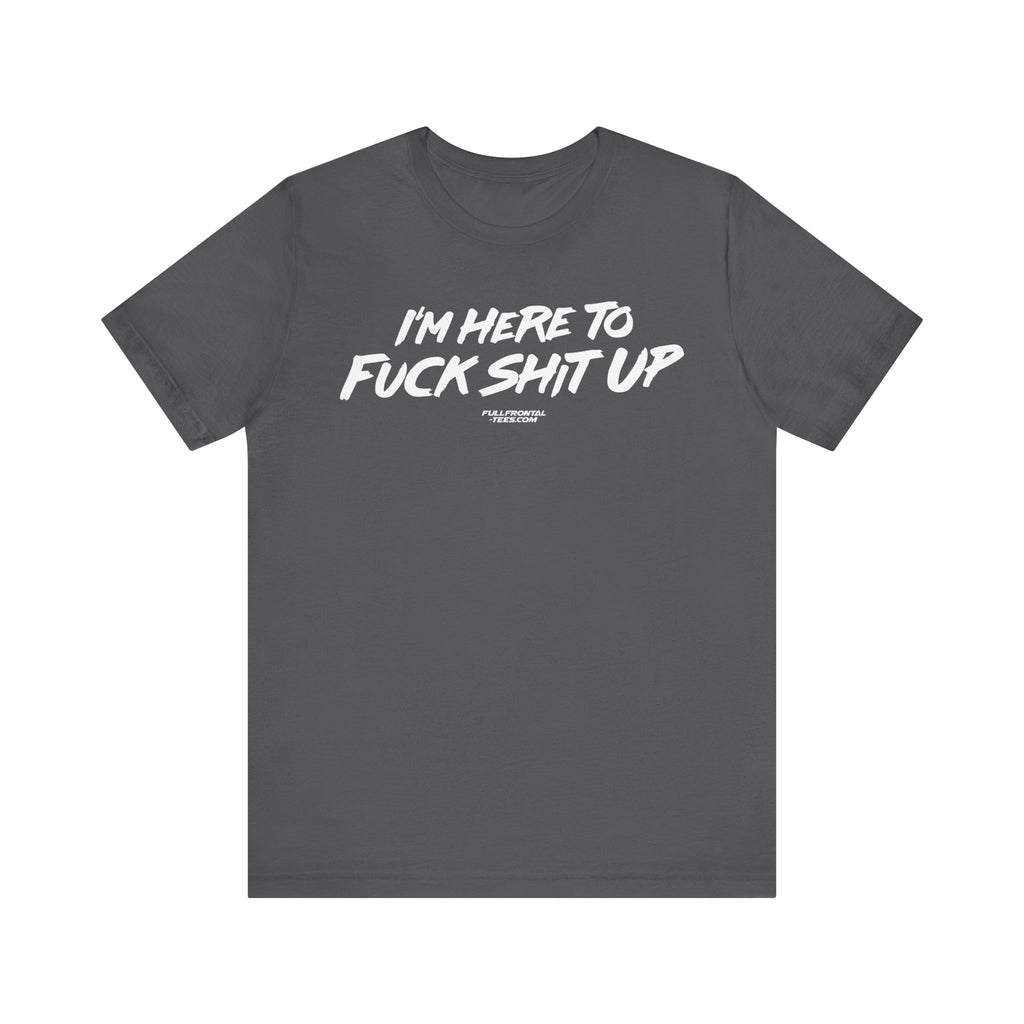 I'm Here to Fuck Shit Up Funny Jersey Short Sleeve T Shirt