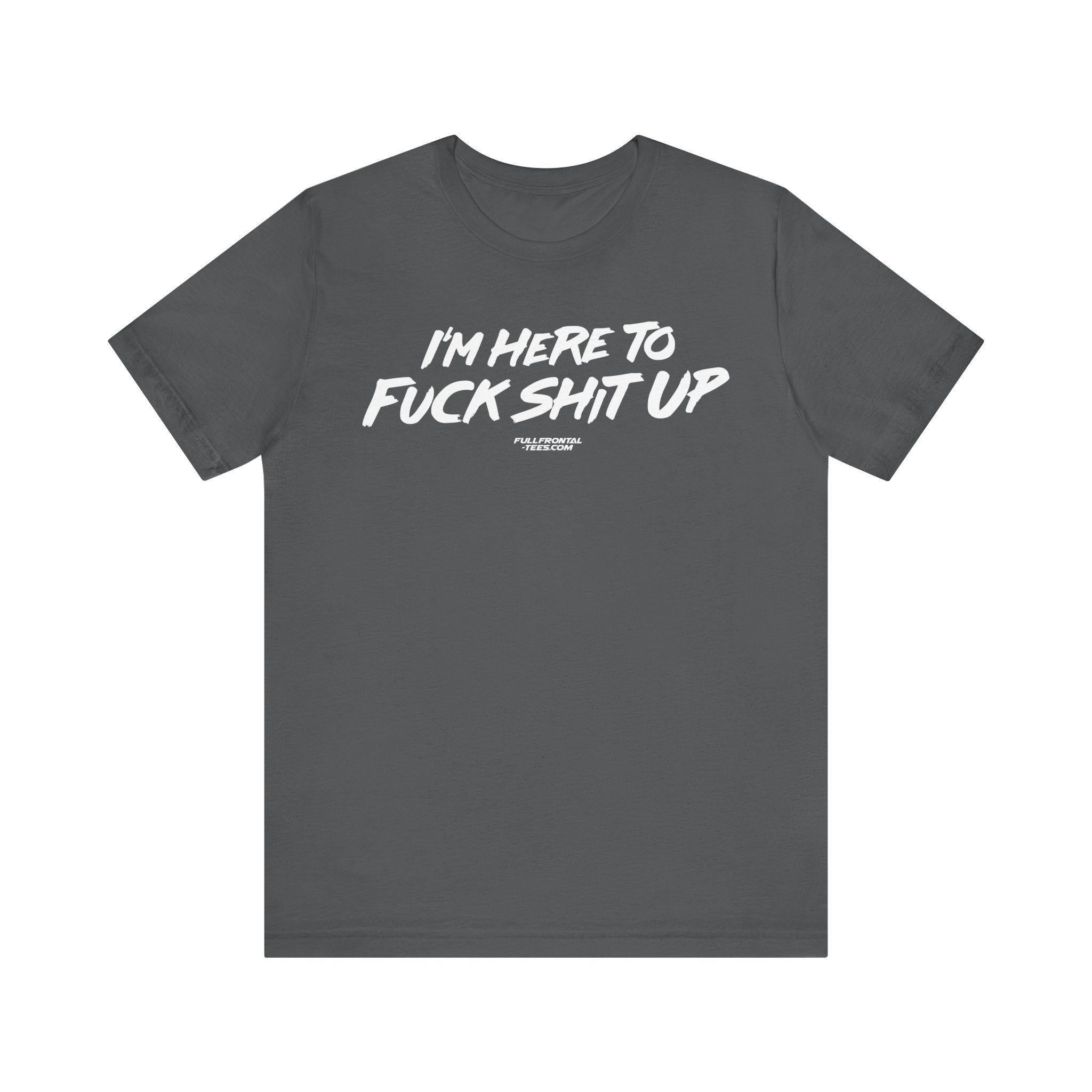 I'm Here to Fuck Shit Up Funny Jersey Short Sleeve T Shirt