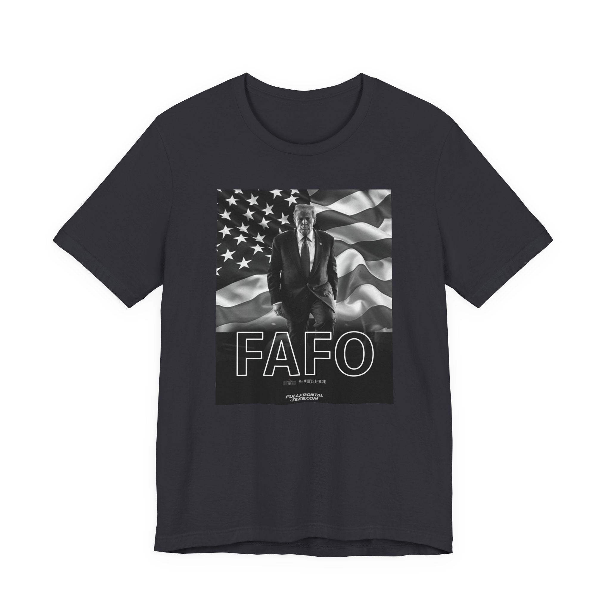 FAFO TRUMP Fuck Around Find Out American Flag MAGA T-Shirt Short Sleeve Dirty Fathers Day Gift