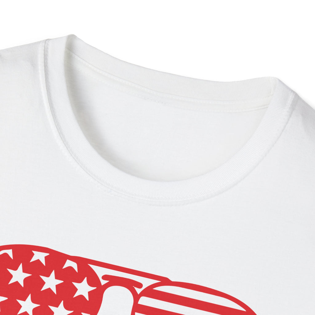 MERICA the Bearded Sunglasses PROUD American USA 4th July Patriotic Unisex Softstyle T-Shirt