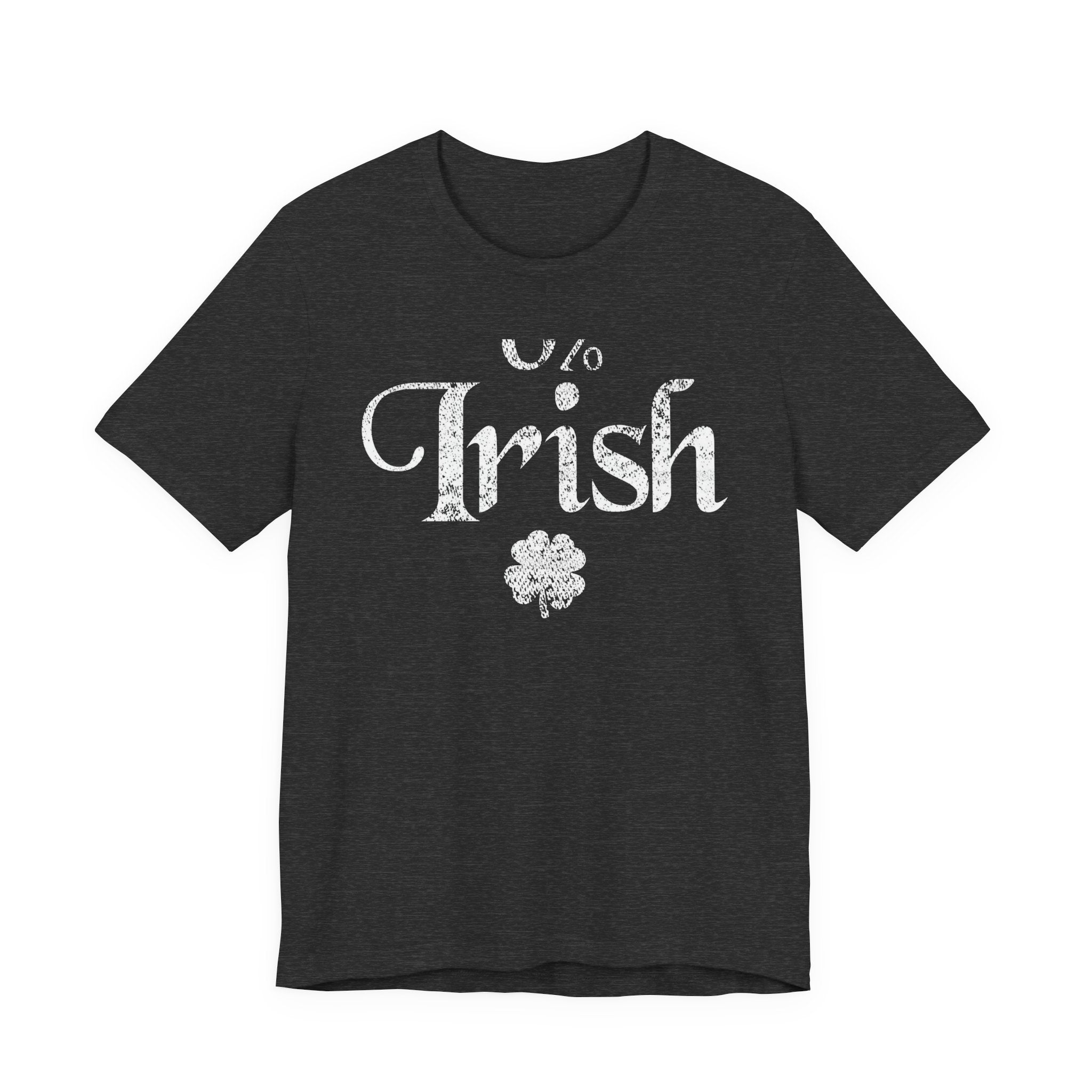 0% Irish Shamrock Funny St Patricks Day Unisex Short Sleeve T-Shirt
