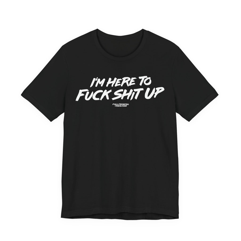 I'm Here to Fuck Shit Up Funny Jersey Short Sleeve T Shirt