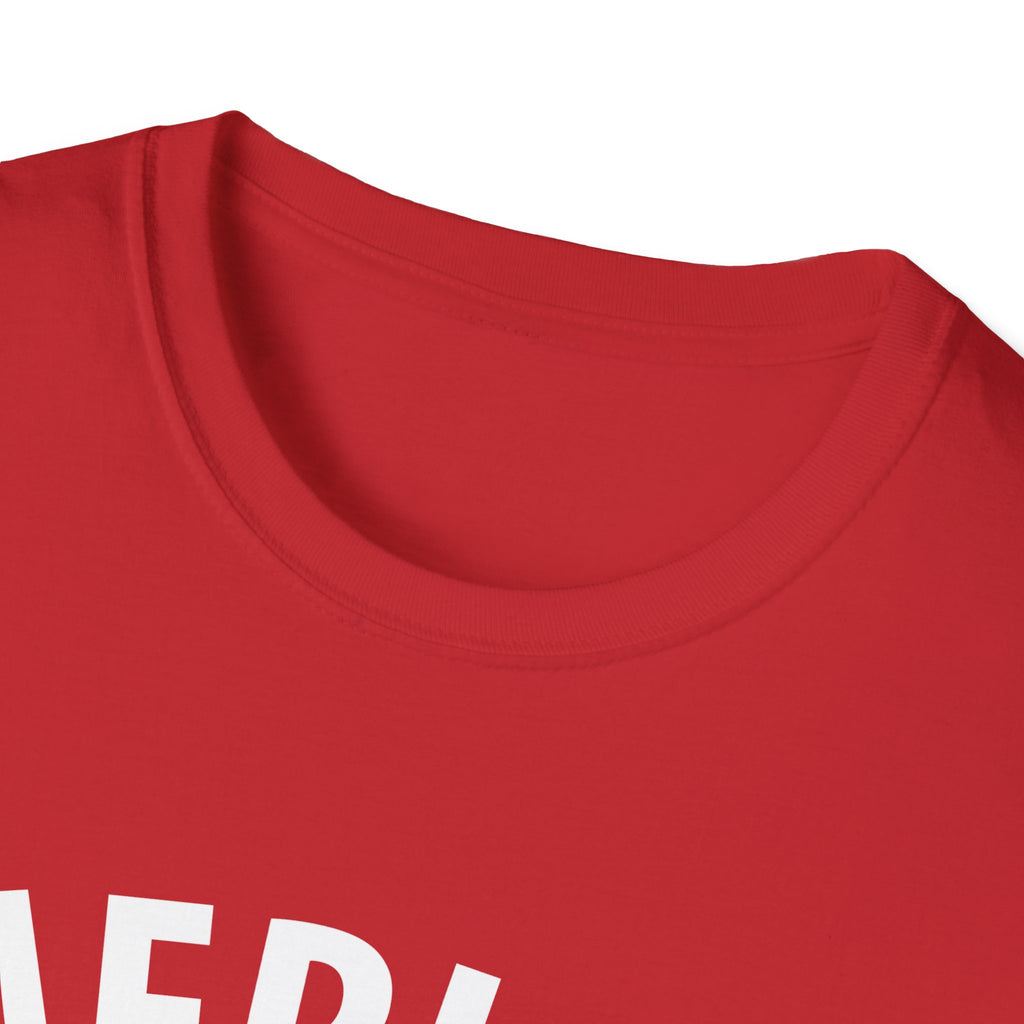 AMERICAN and PROUD USA 4th July Patriotic Rock Design Unisex Softstyle T-Shirt