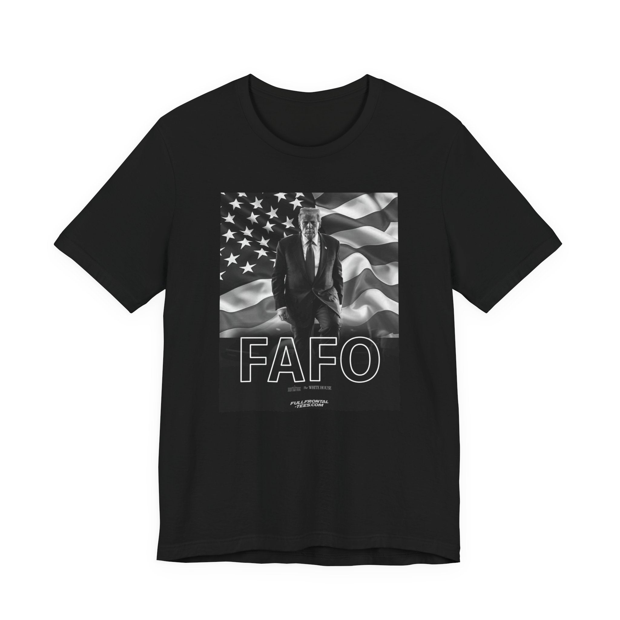 FAFO TRUMP Fuck Around Find Out American Flag MAGA T-Shirt Short Sleeve Dirty Fathers Day Gift