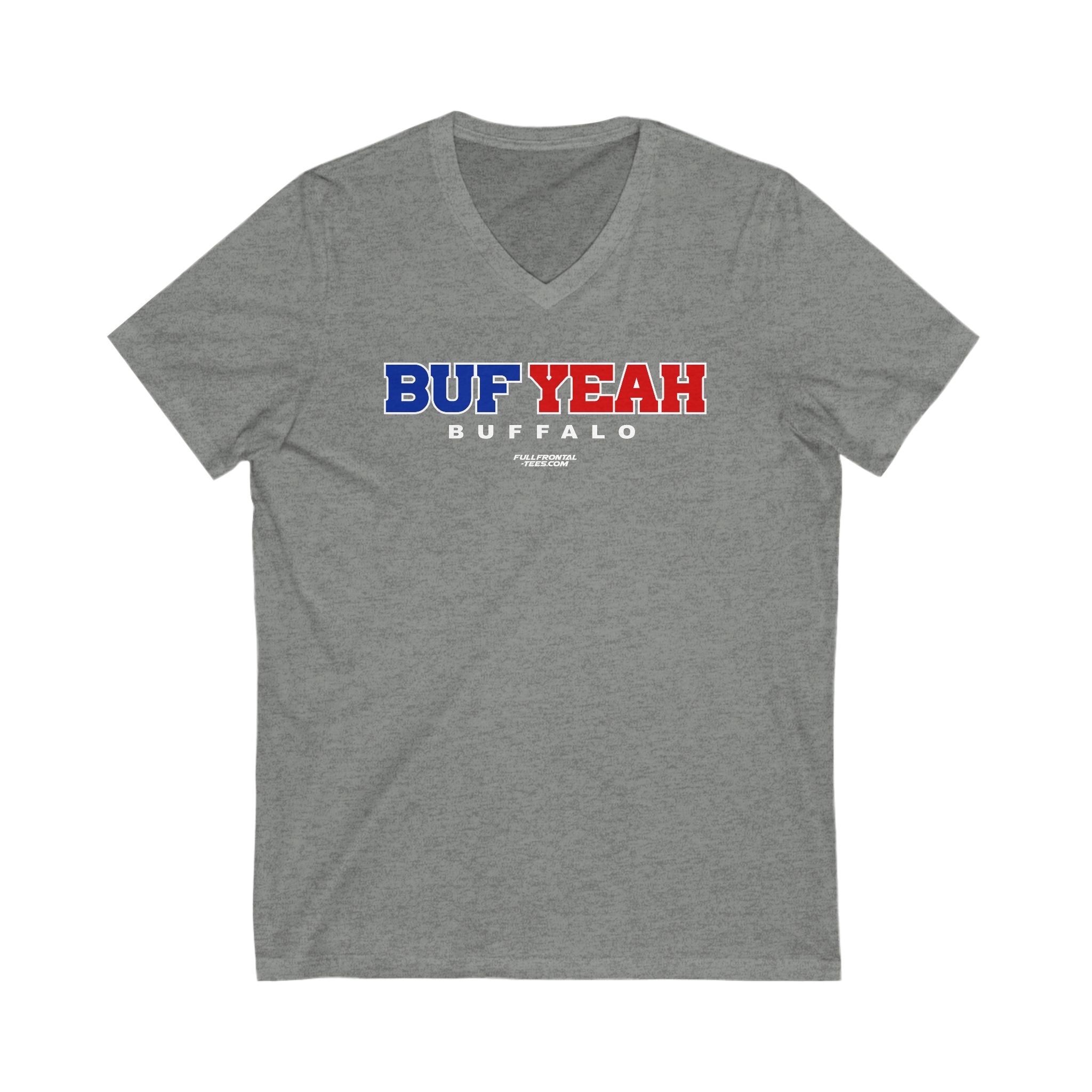 BUF YEAH Buffalo New York Football Jersey Short Sleeve V Neck T Shirt