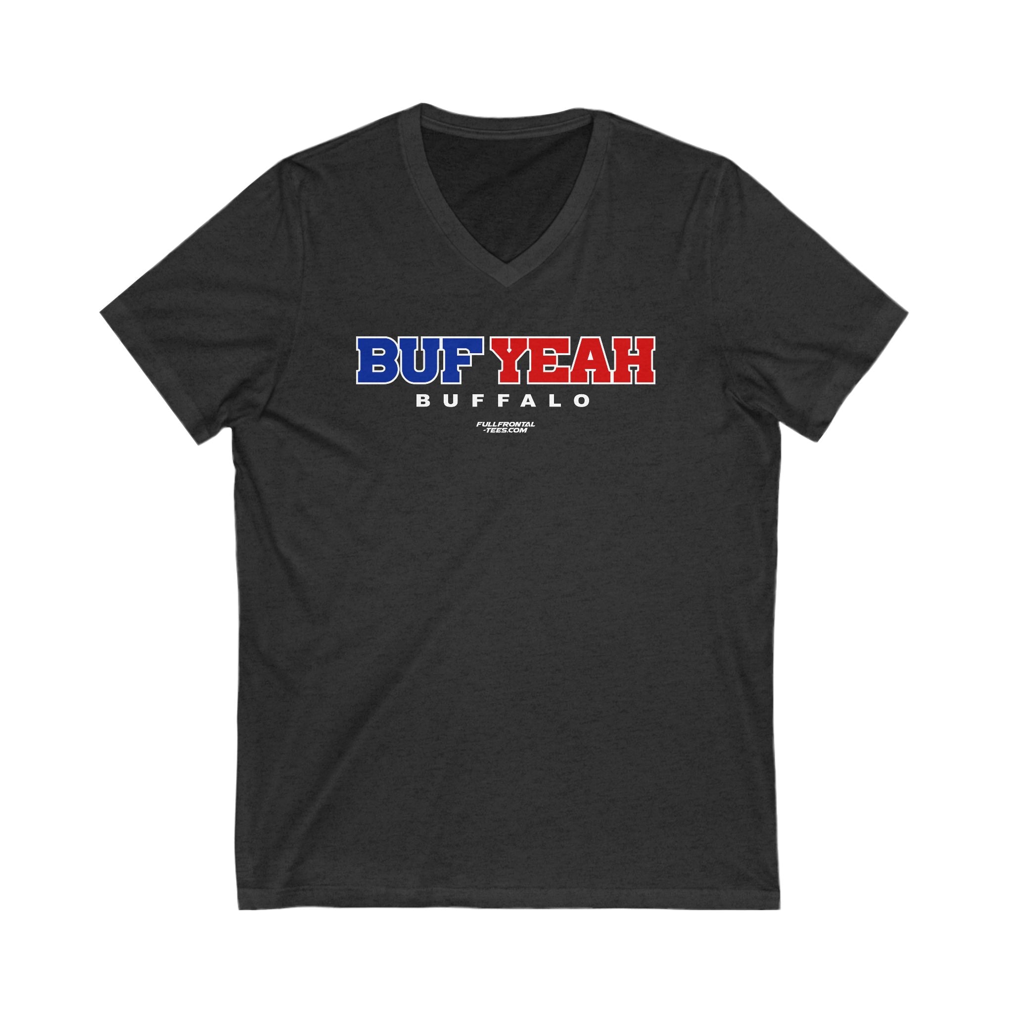 BUF YEAH Buffalo New York Football Jersey Short Sleeve V Neck T Shirt