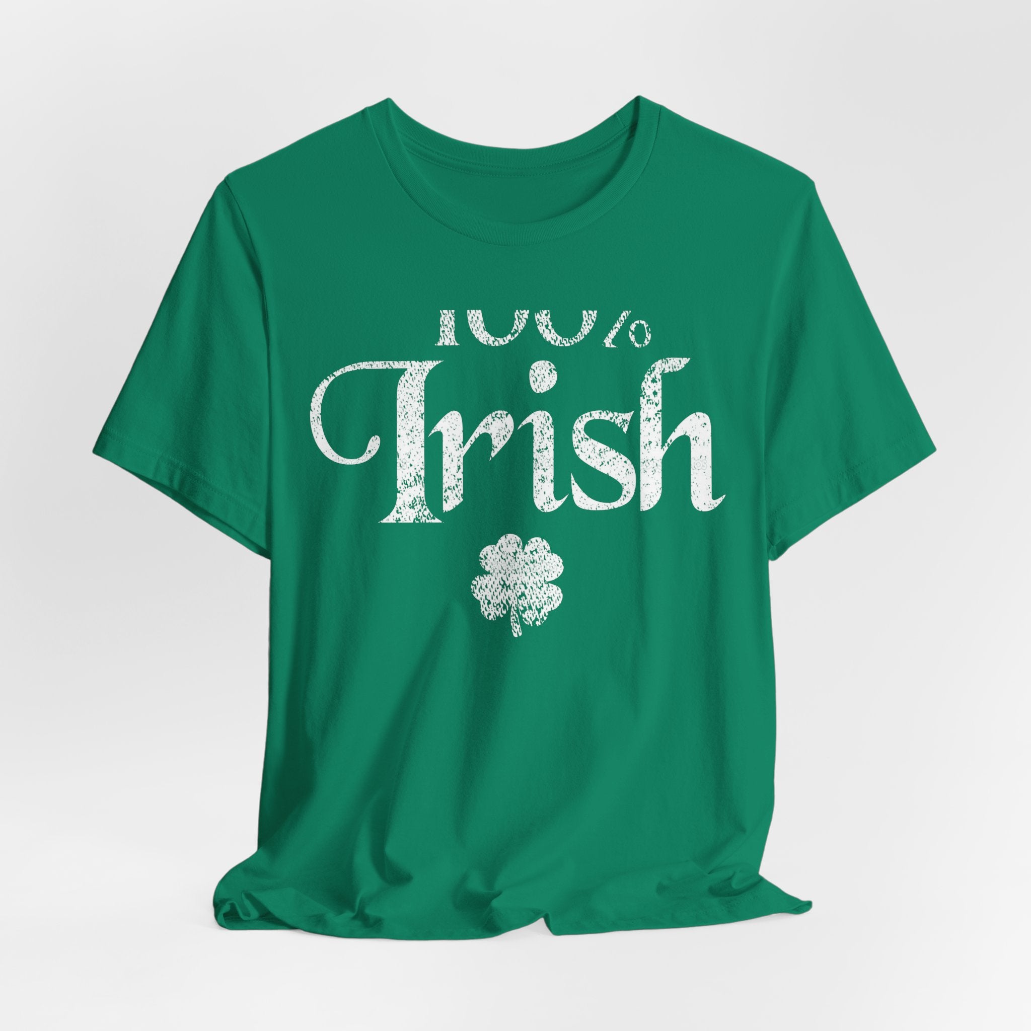 100% Irish Shamrock Funny St Patricks Day Unisex Short Sleeve T-Shirt