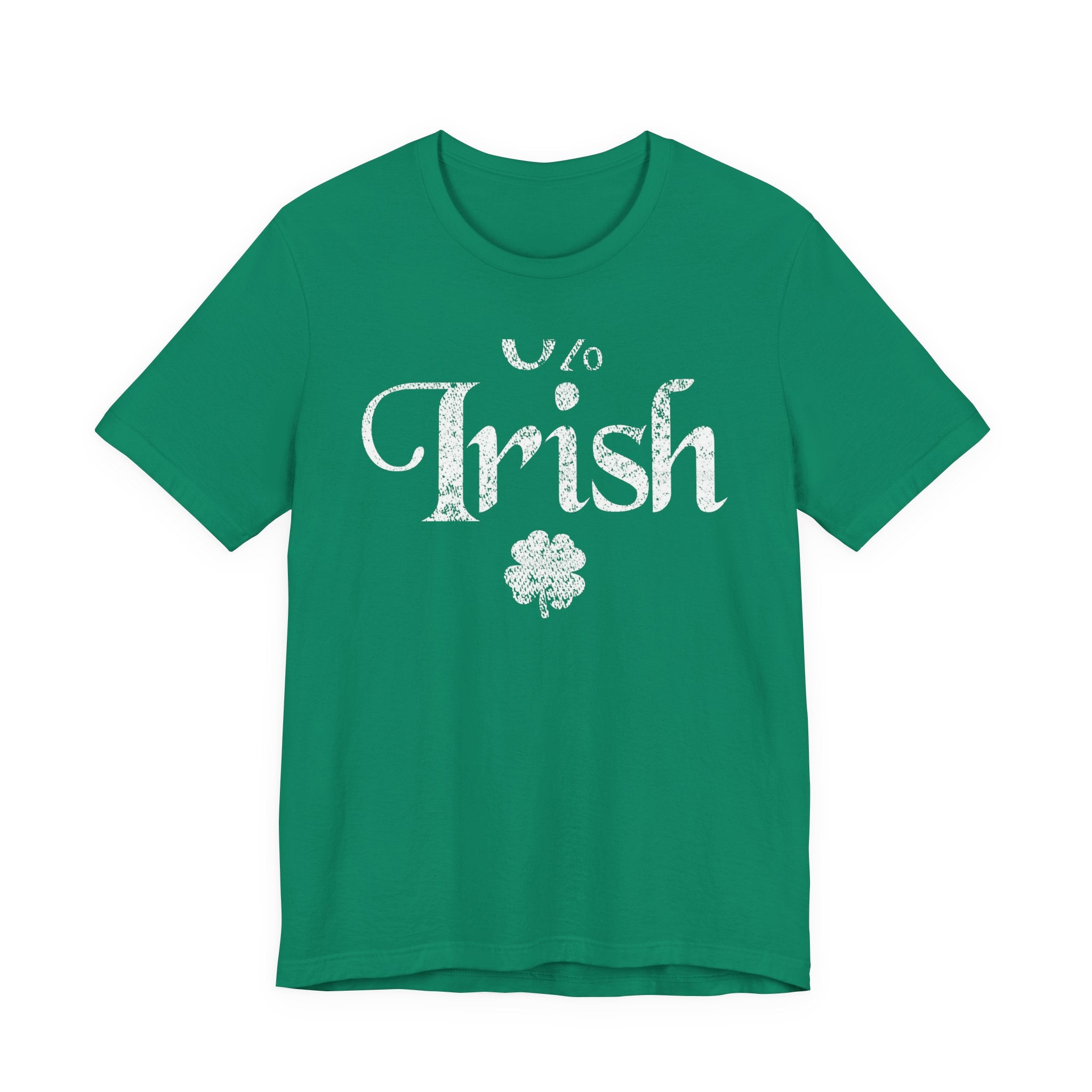 0% Irish Shamrock Funny St Patricks Day Unisex Short Sleeve T-Shirt