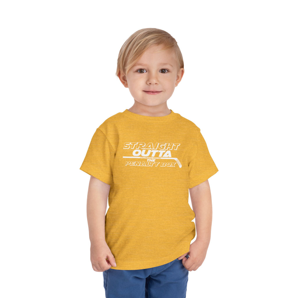 Straight Outta the Penalty Box Toddler Funny Hockey Tee Short Sleeve Shirt