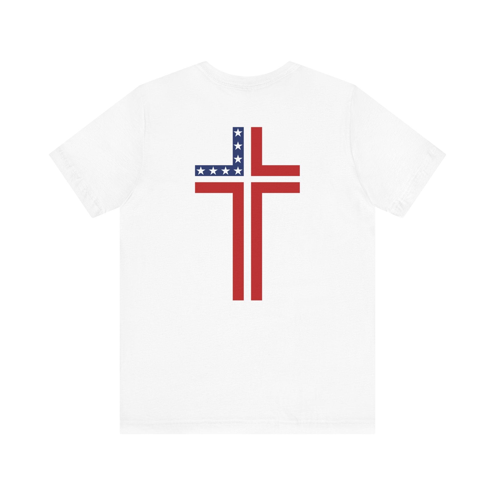 FREEDOM FAITH AMERICAN CROSS God Bless Charlie Kirk RIP Patriotic USA Love  T-Shirt Short Sleeve FullFrontal-Tees.com
