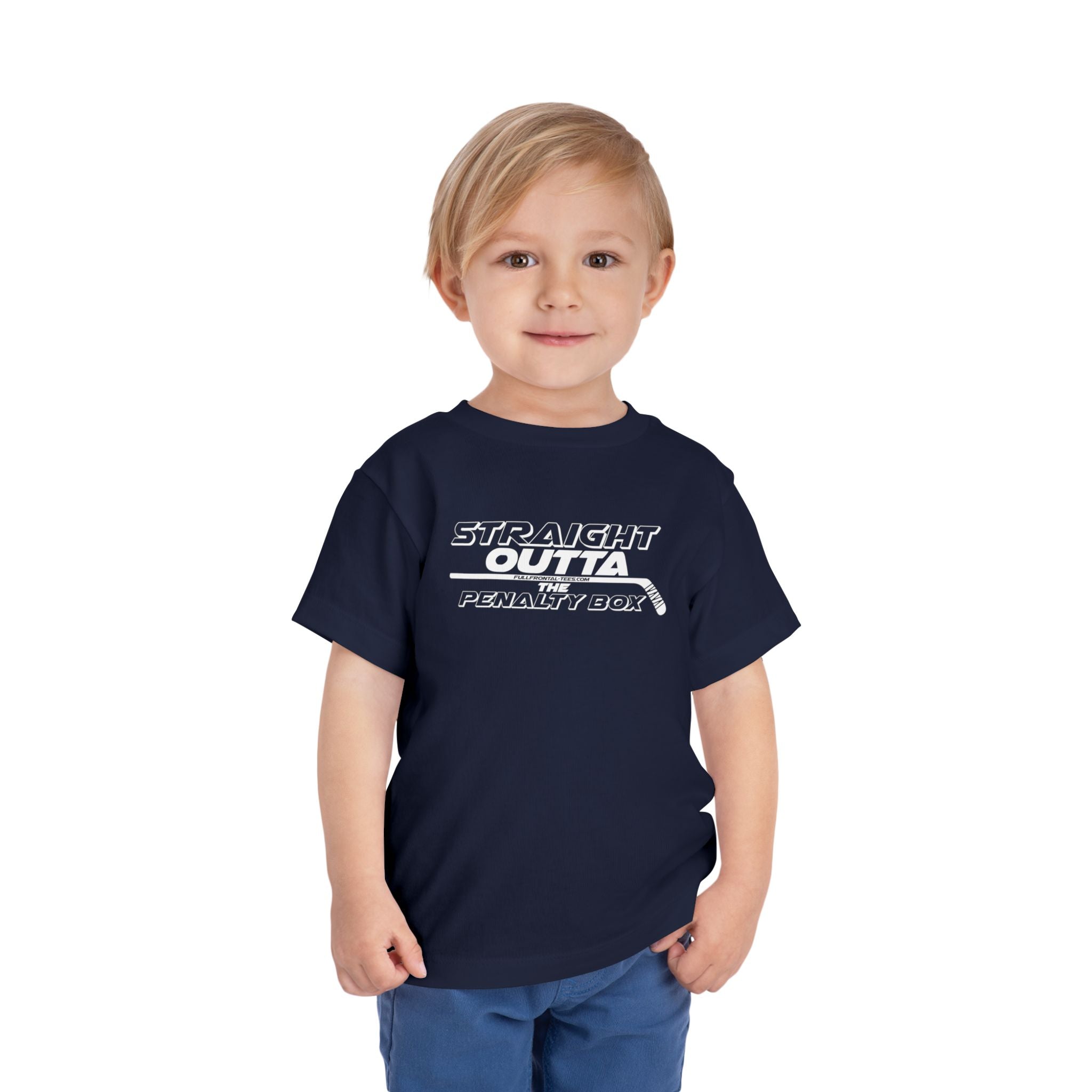 Straight Outta the Penalty Box Toddler Funny Hockey Tee Short Sleeve Shirt