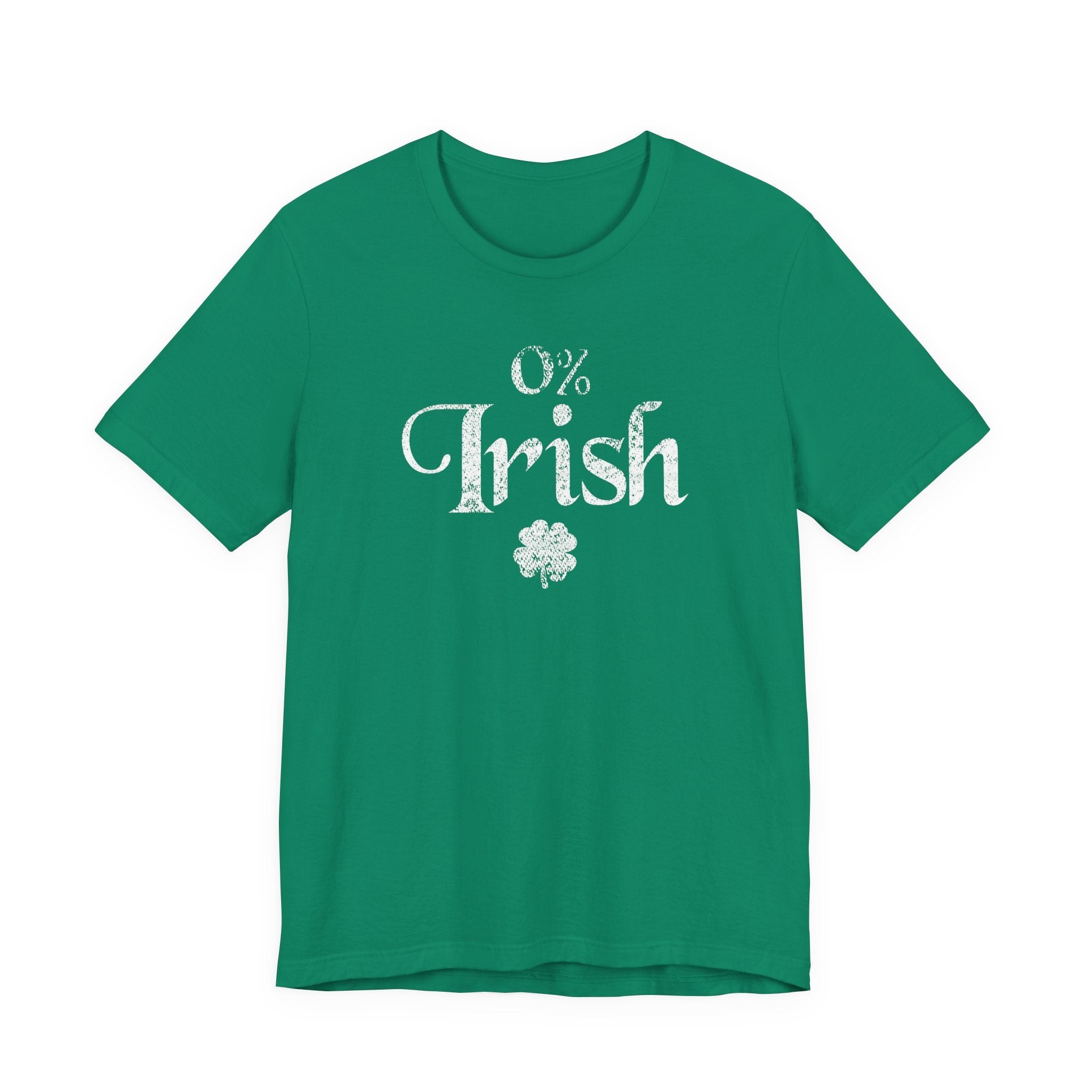 0% Irish Shamrock Funny St Patricks Day Unisex Short Sleeve T-Shirt