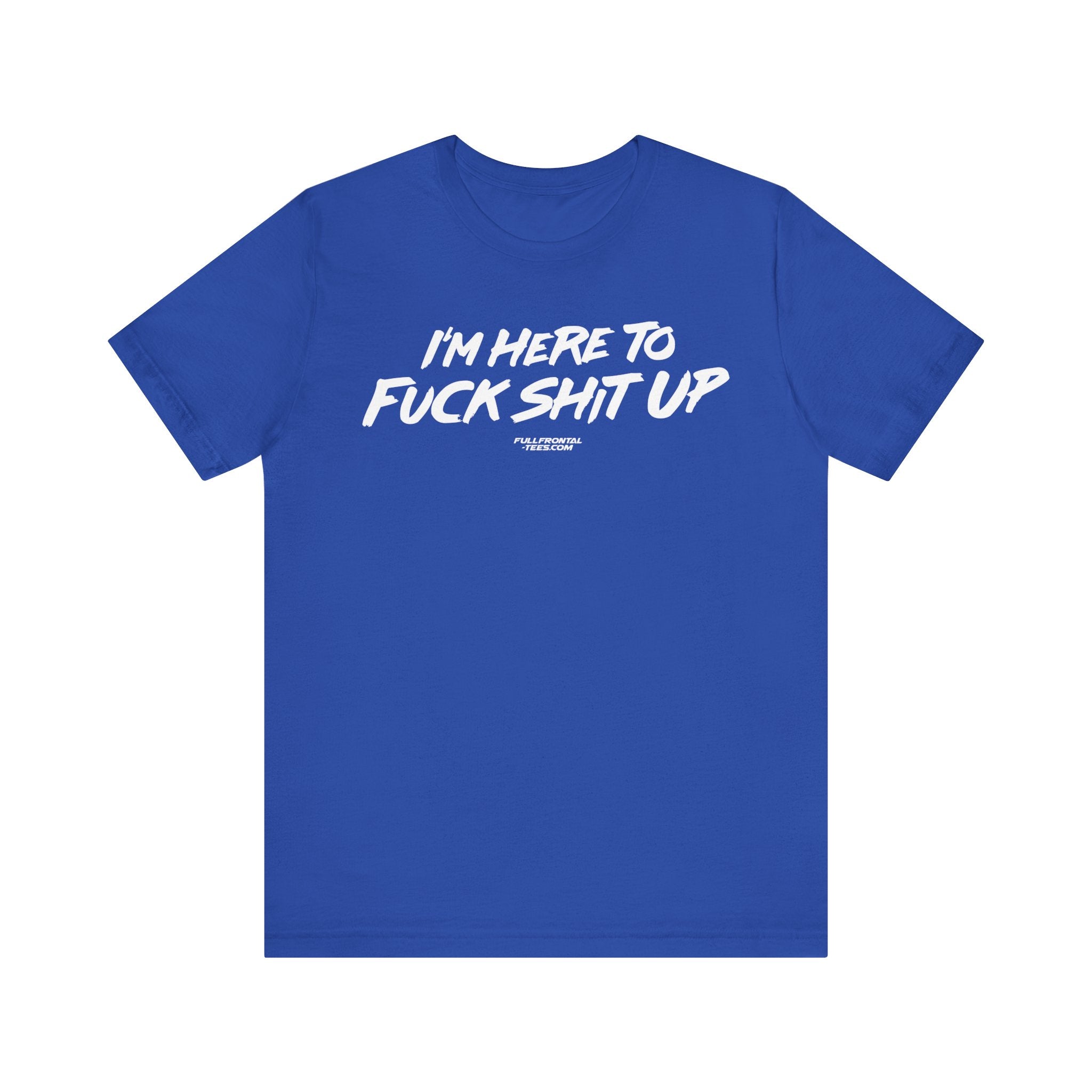 I'm Here to Fuck Shit Up Funny Jersey Short Sleeve T Shirt