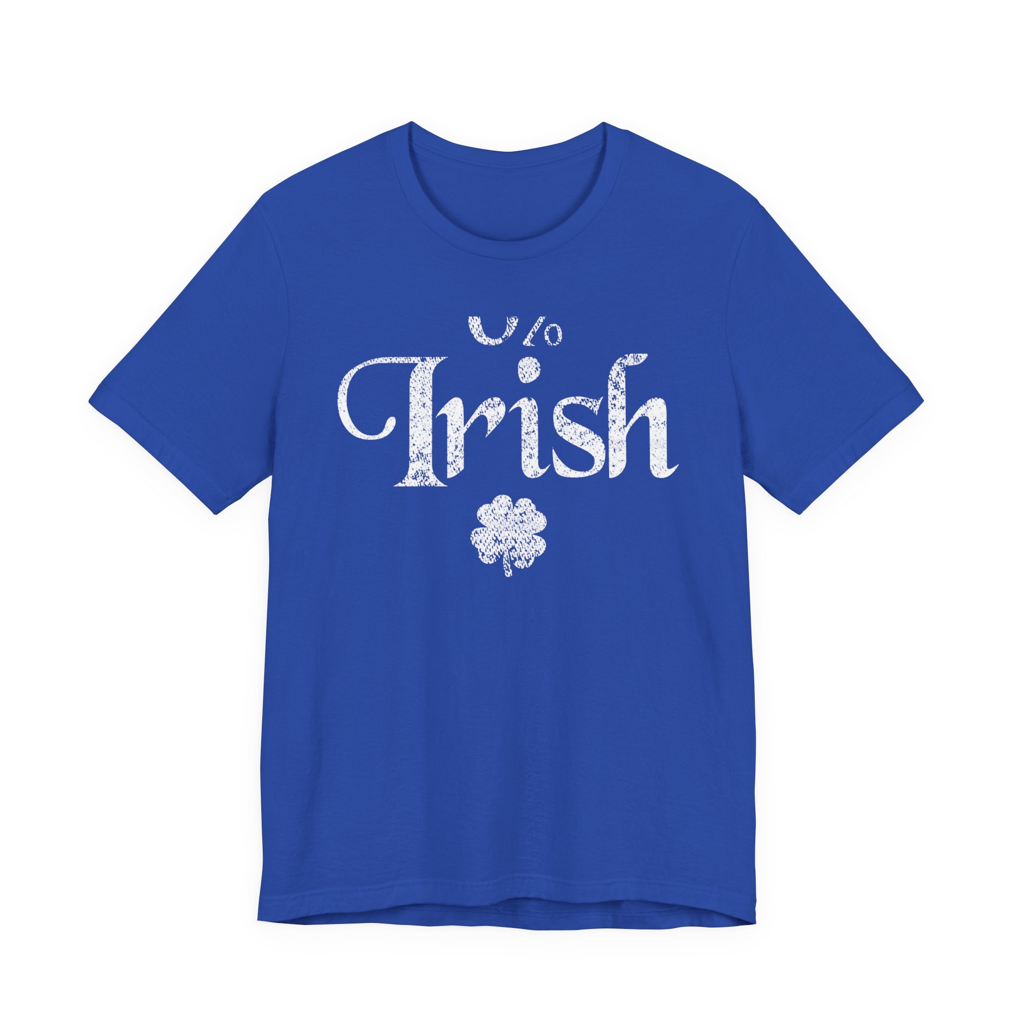 0% Irish Shamrock Funny St Patricks Day Unisex Short Sleeve T-Shirt