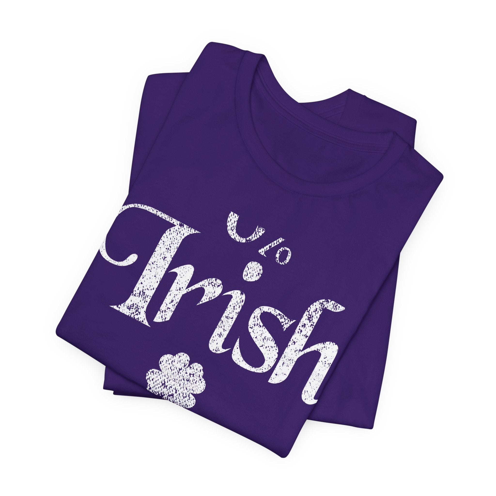 0% Irish Shamrock Funny St Patricks Day Unisex Short Sleeve T-Shirt