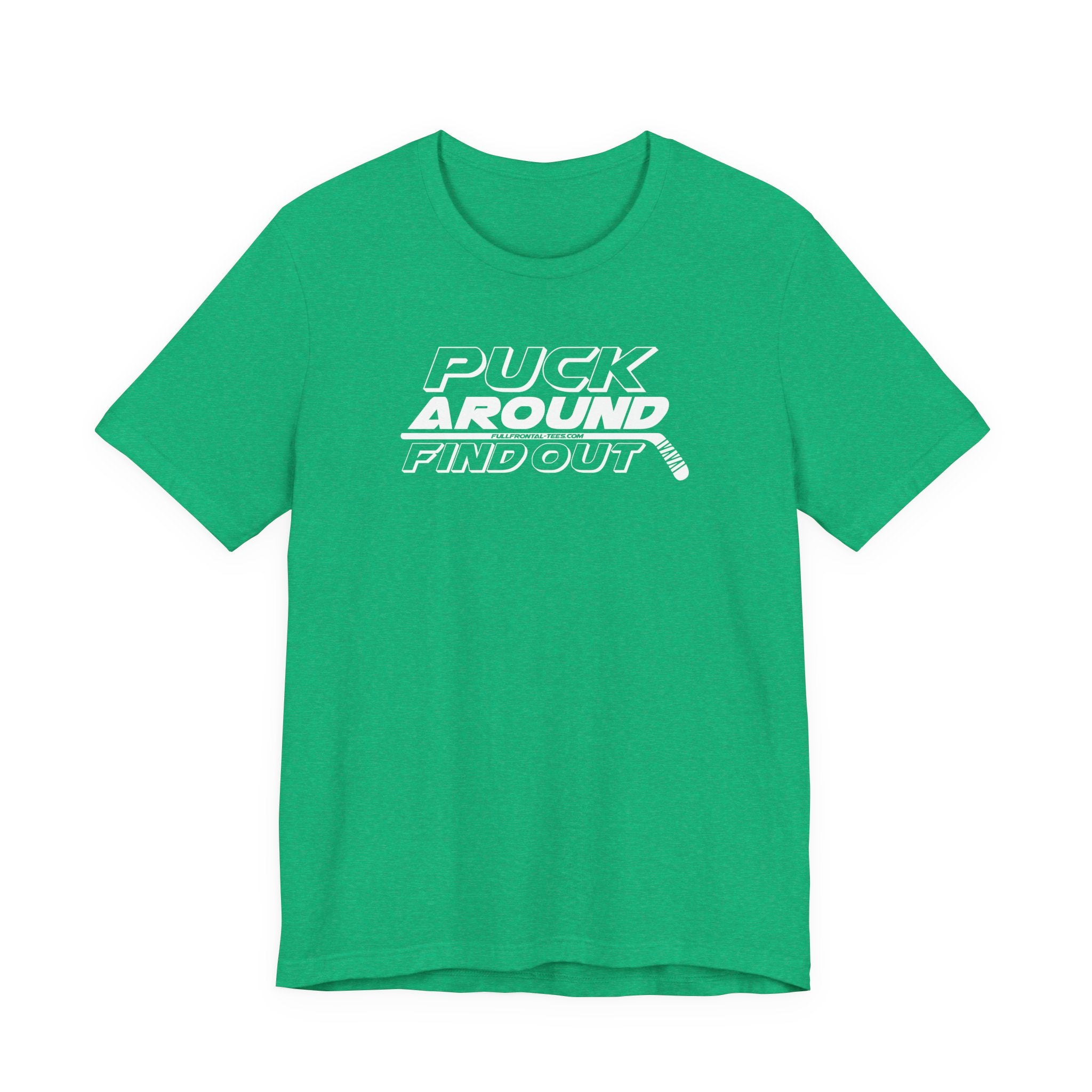 Puck Around Find Out Tee | Funny Hockey Phrase Dirty Adult Fan Dad Father Gift