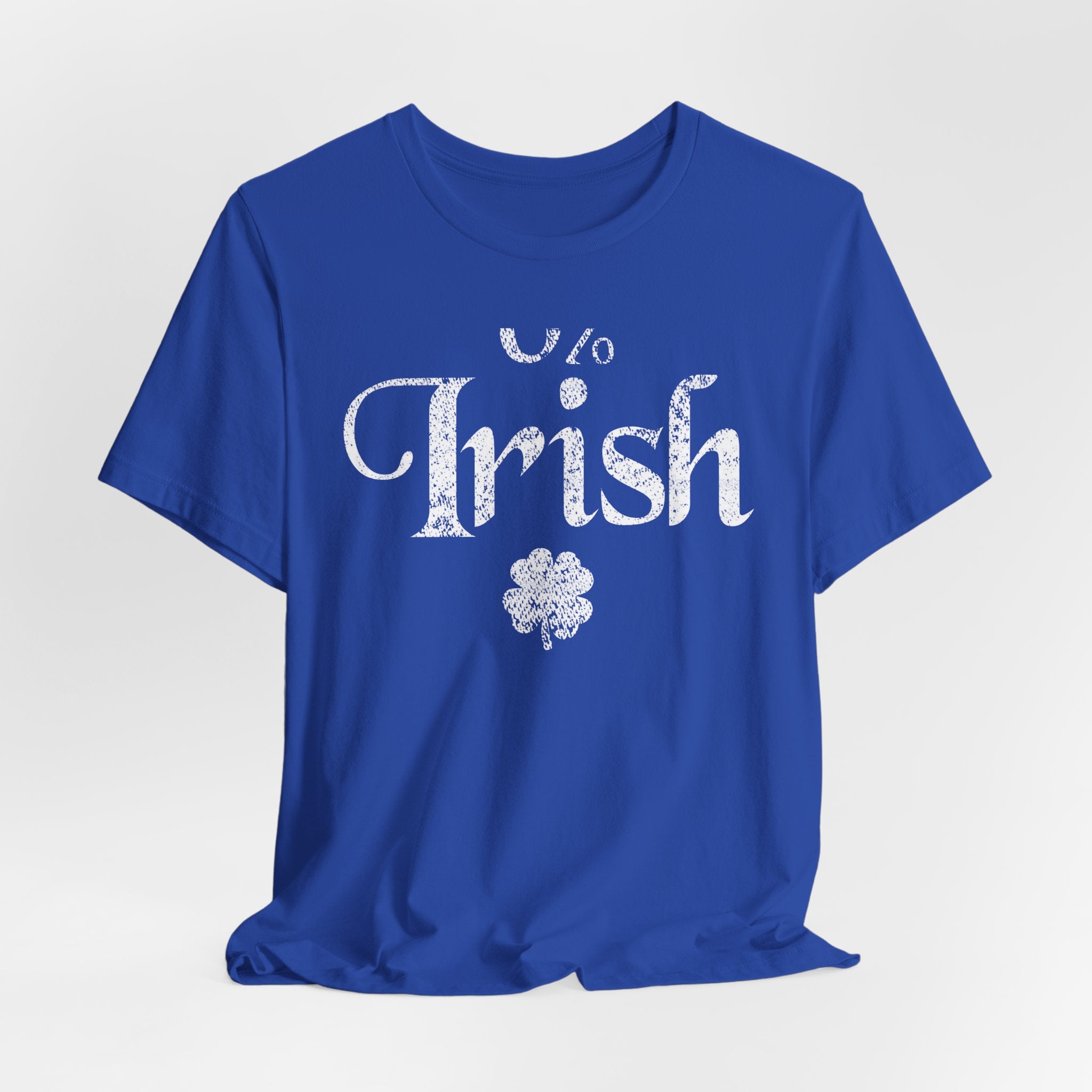 0% Irish Shamrock Funny St Patricks Day Unisex Short Sleeve T-Shirt