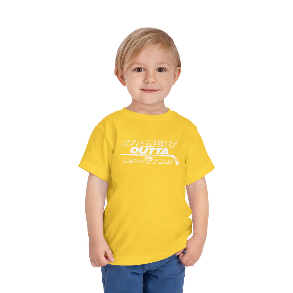 Straight Outta the Penalty Box Toddler Funny Hockey Tee Short Sleeve Shirt