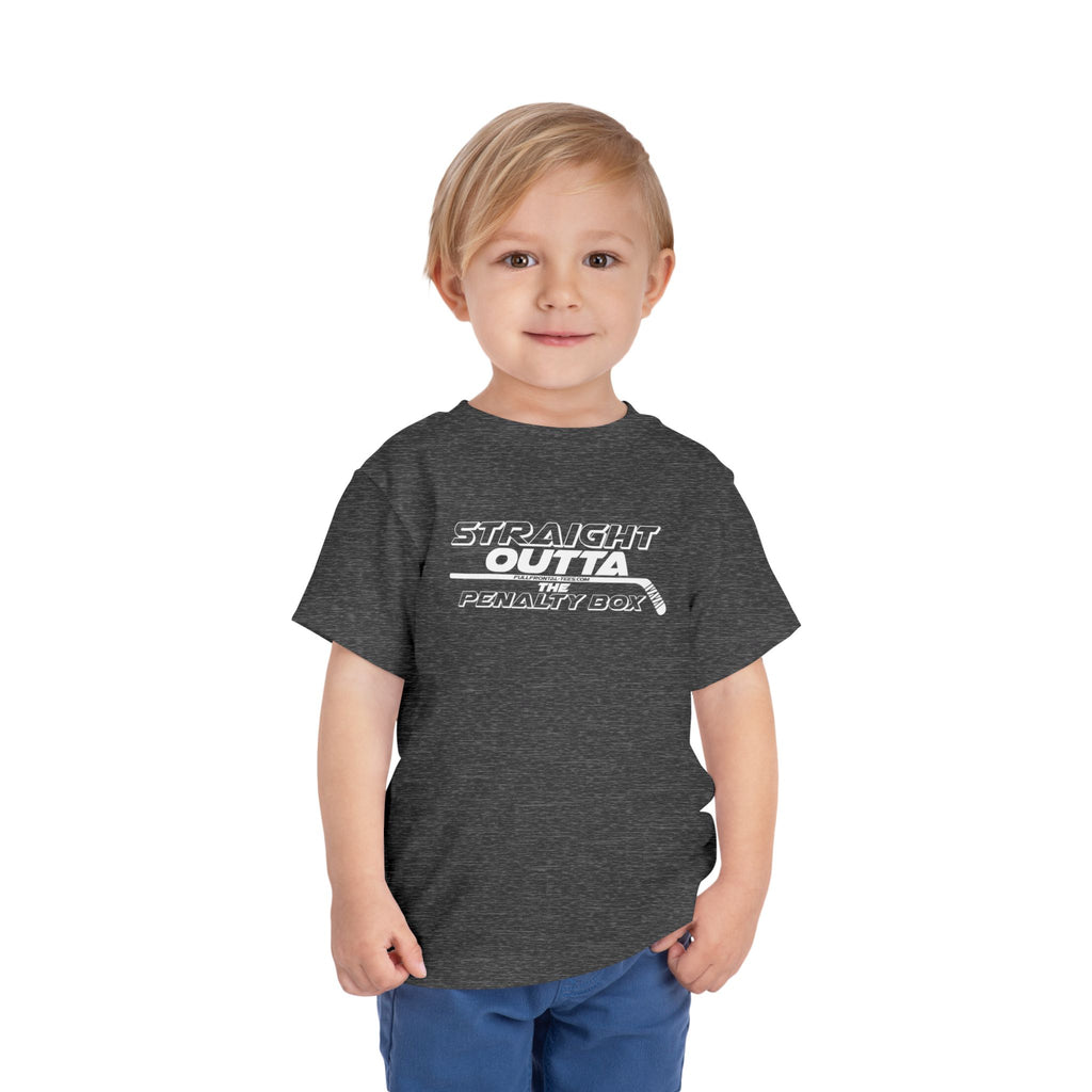 Straight Outta the Penalty Box Toddler Funny Hockey Tee Short Sleeve Shirt