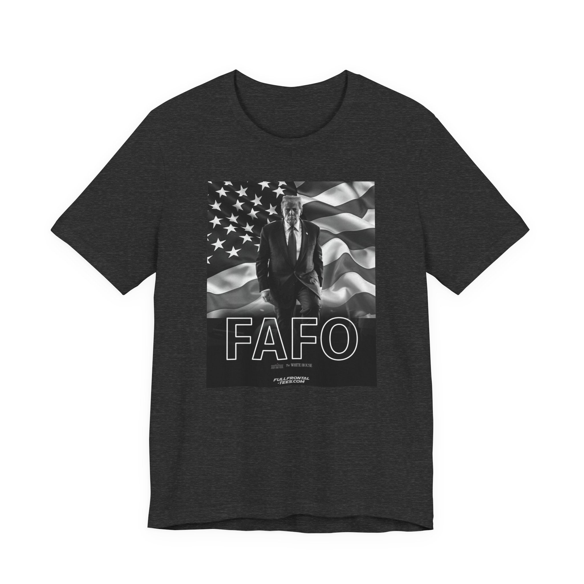 FAFO TRUMP Fuck Around Find Out American Flag MAGA T-Shirt Short Sleeve Dirty Fathers Day Gift