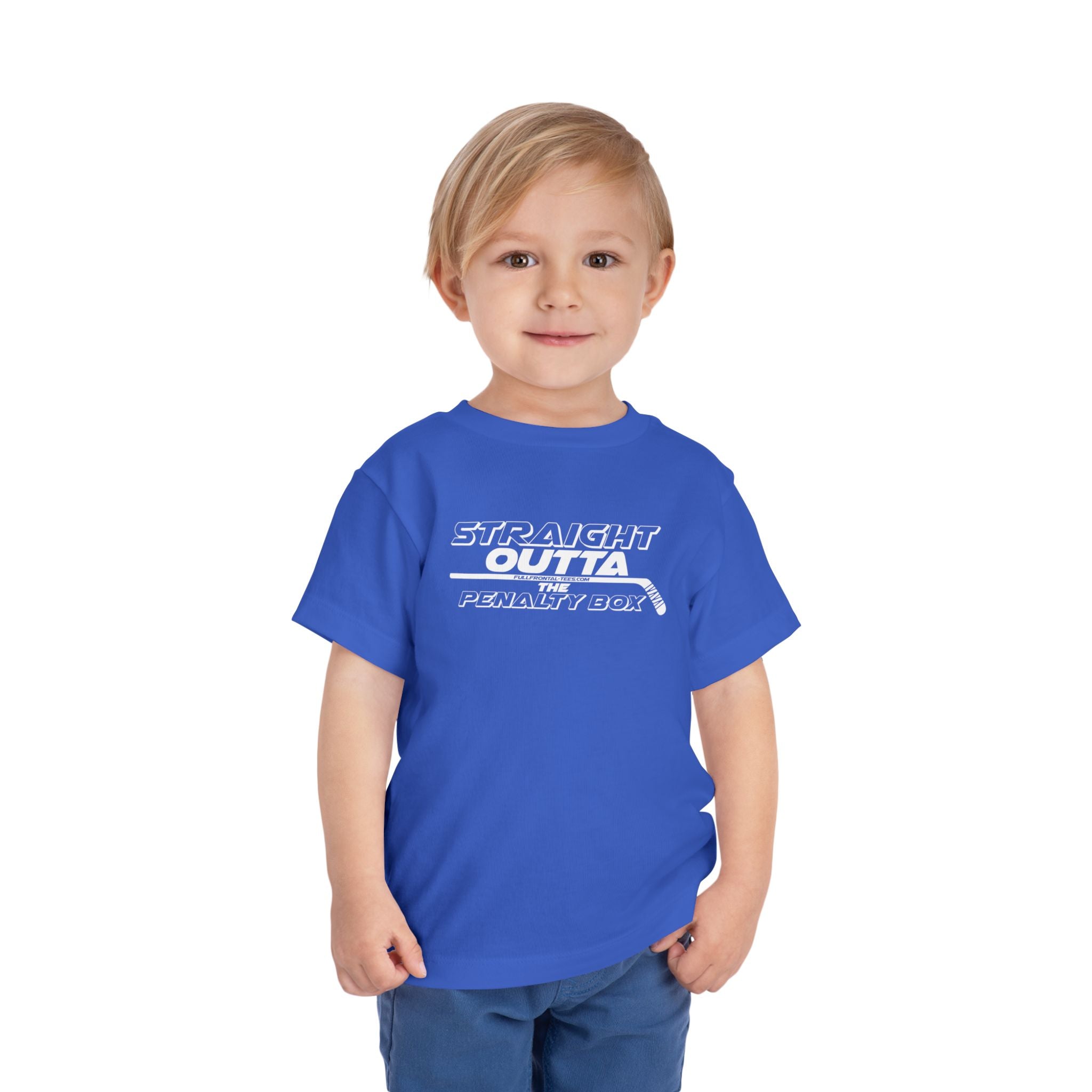 Straight Outta the Penalty Box Toddler Funny Hockey Tee Short Sleeve Shirt