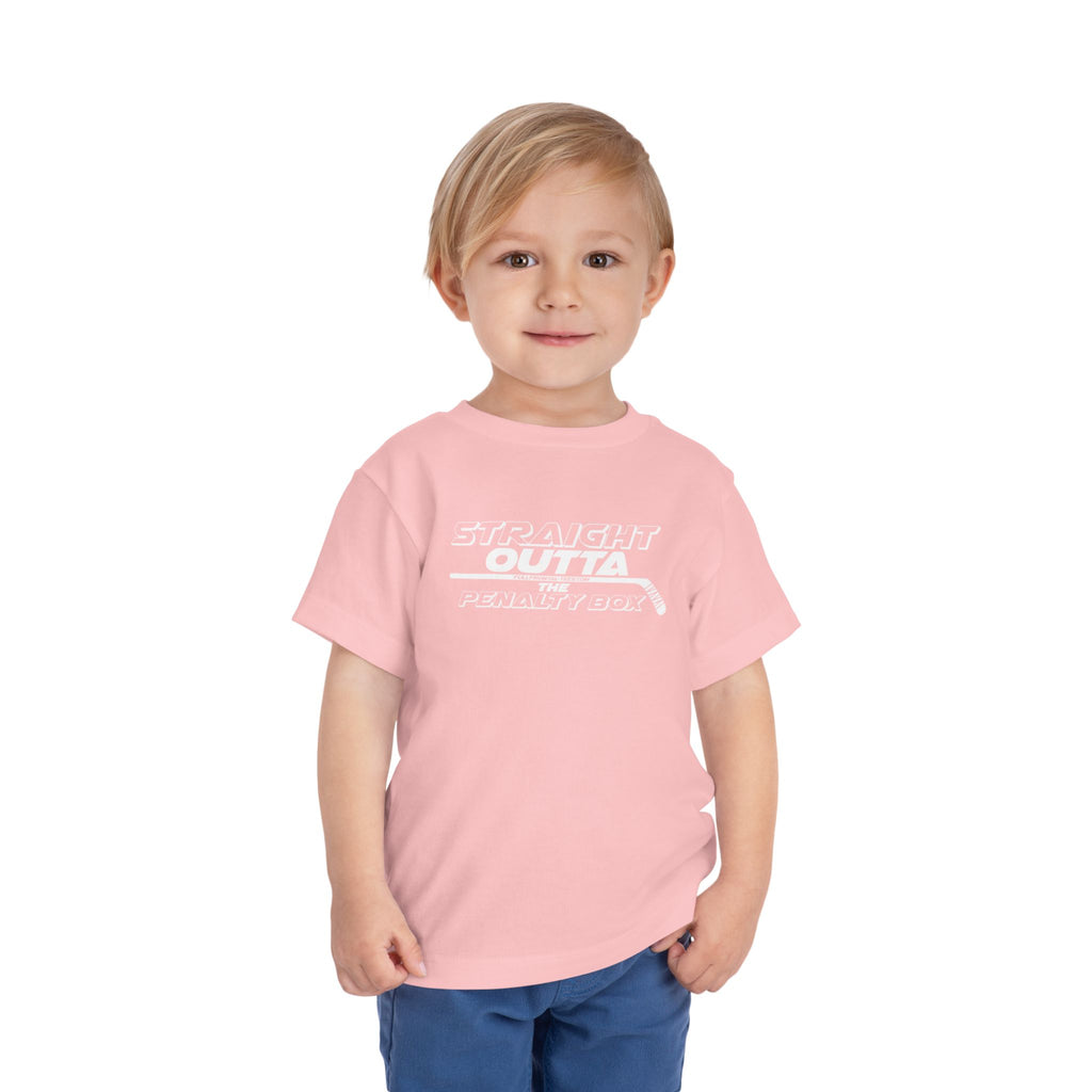 Straight Outta the Penalty Box Toddler Funny Hockey Tee Short Sleeve Shirt