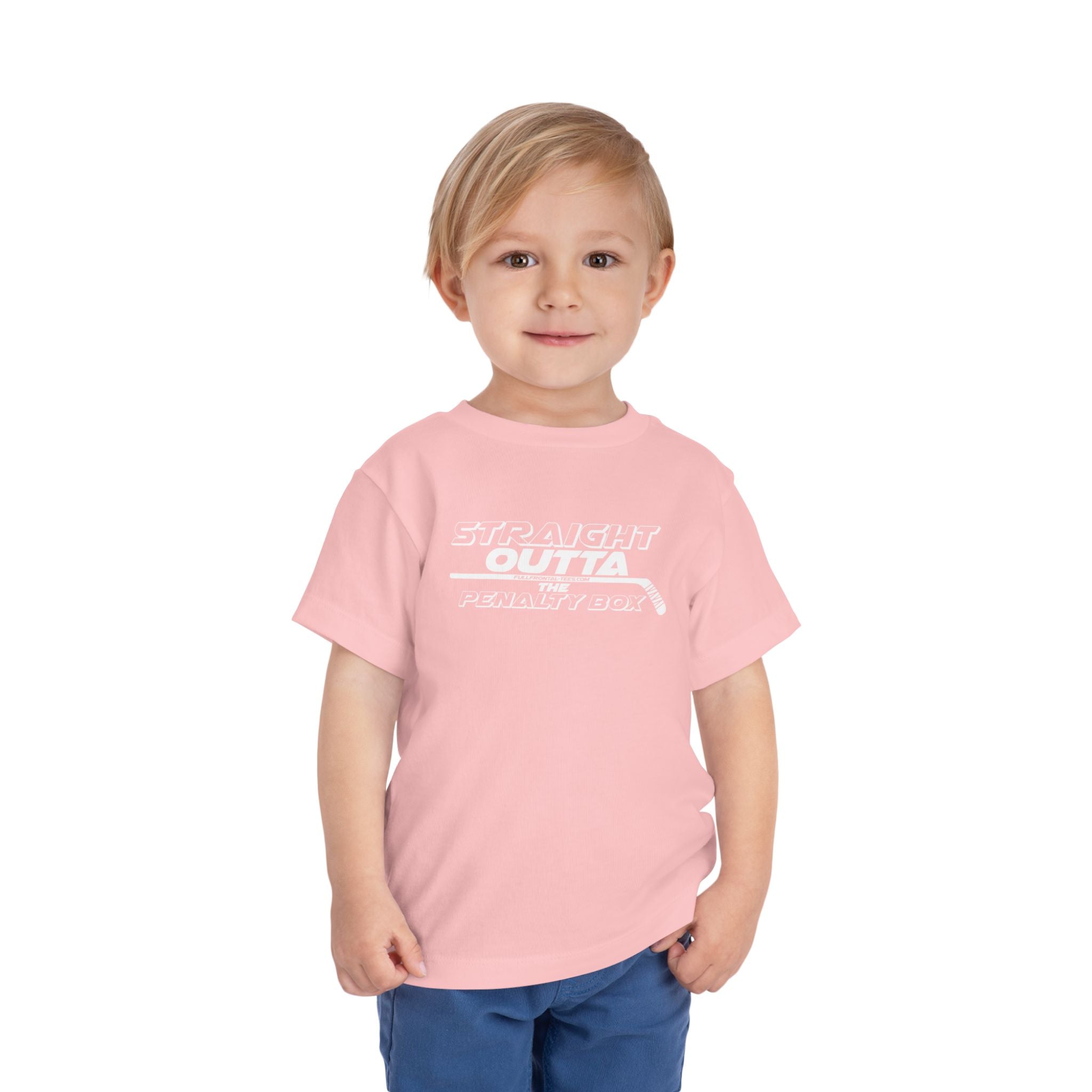 Straight Outta the Penalty Box Toddler Funny Hockey Tee Short Sleeve Shirt