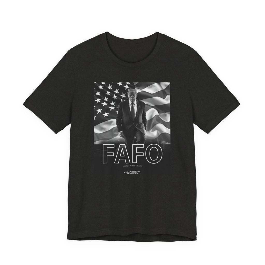 FAFO TRUMP Fuck Around Find Out American Flag MAGA T-Shirt Short Sleeve Dirty Fathers Day Gift