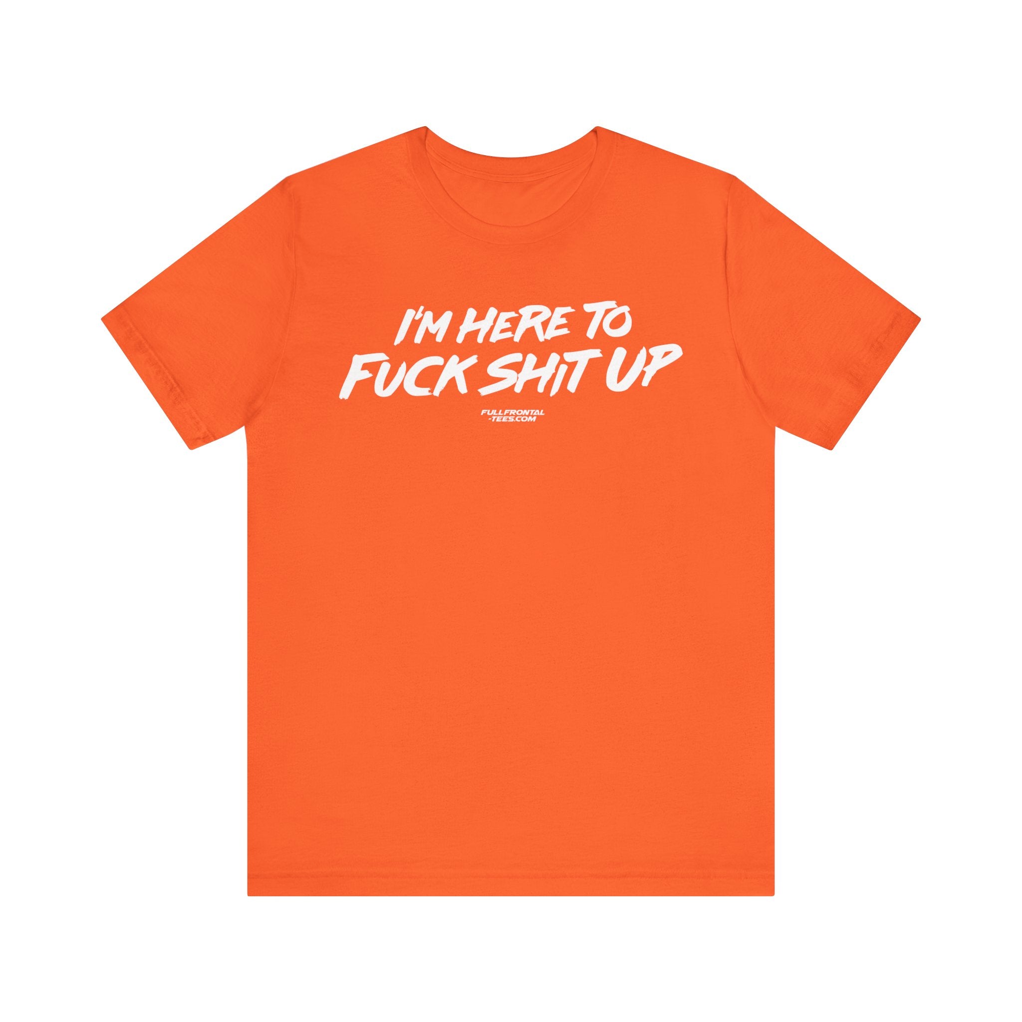 I'm Here to Fuck Shit Up Funny Jersey Short Sleeve T Shirt