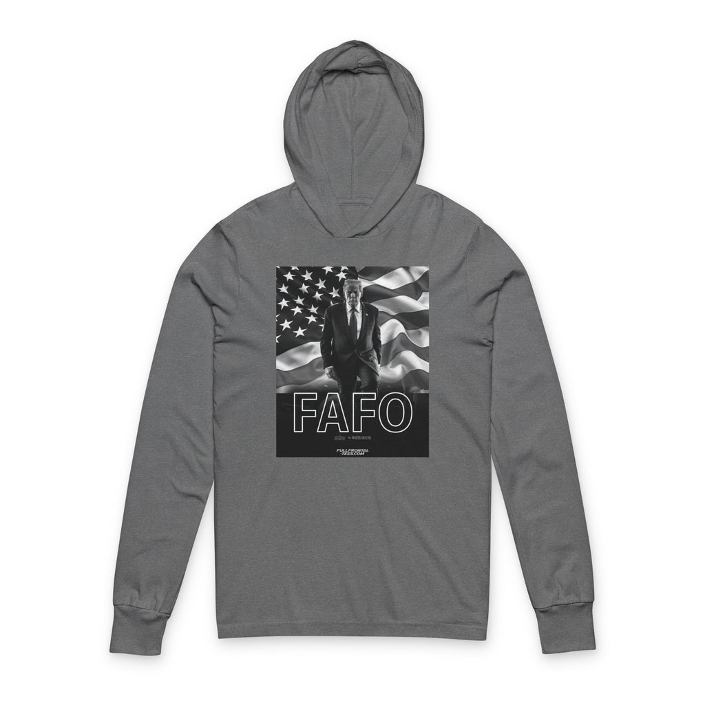 FAFO TRUMP MAGA American Flag Hoodie Tee Political Graphic Long Sleeve Hooded Shirt