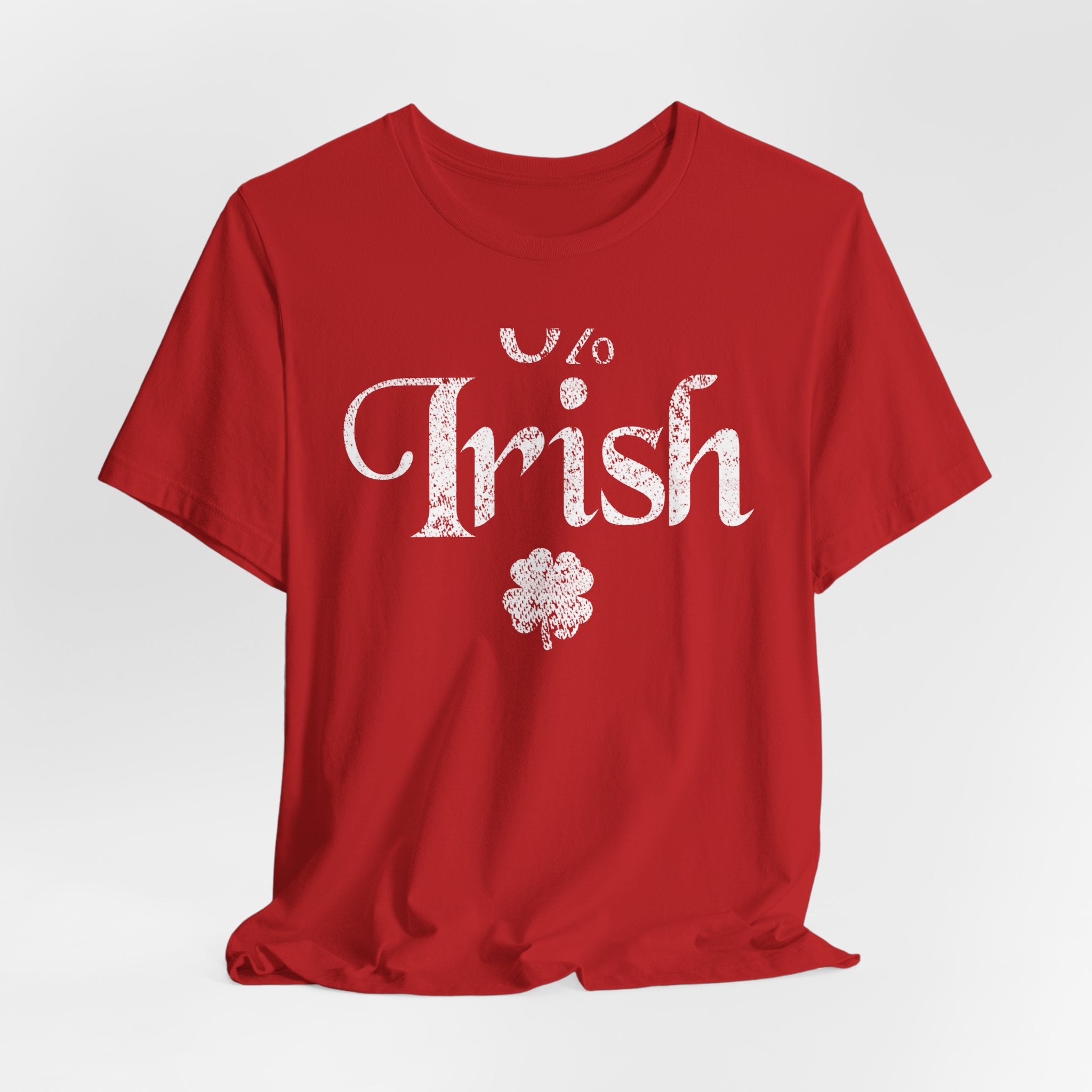 0% Irish Shamrock Funny St Patricks Day Unisex Short Sleeve T-Shirt