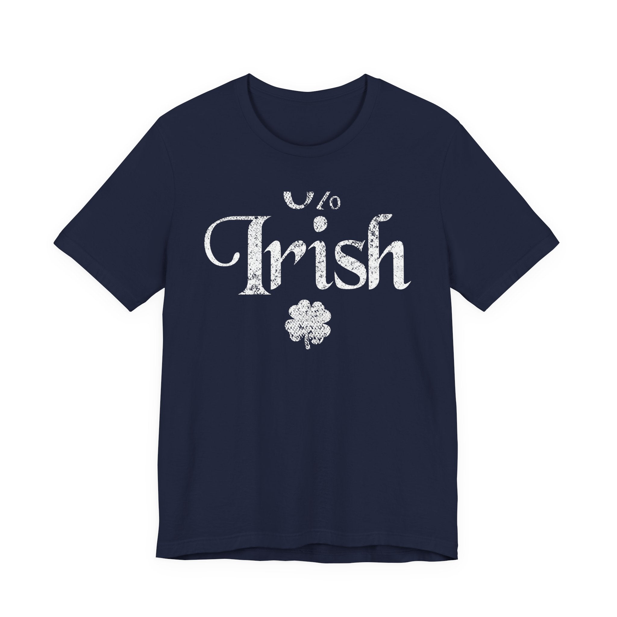 0% Irish Shamrock Funny St Patricks Day Unisex Short Sleeve T-Shirt