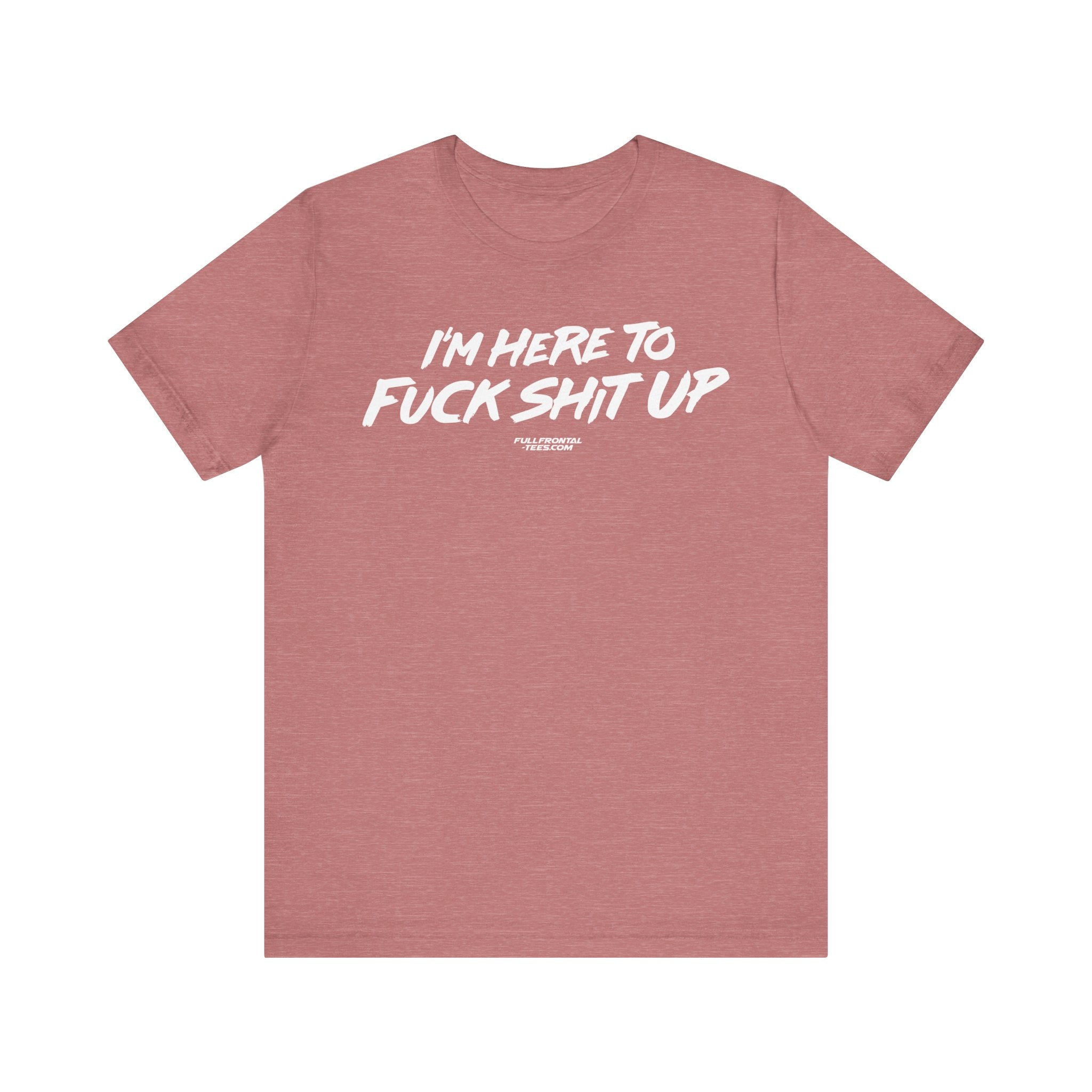 I'm Here to Fuck Shit Up Funny Jersey Short Sleeve T Shirt