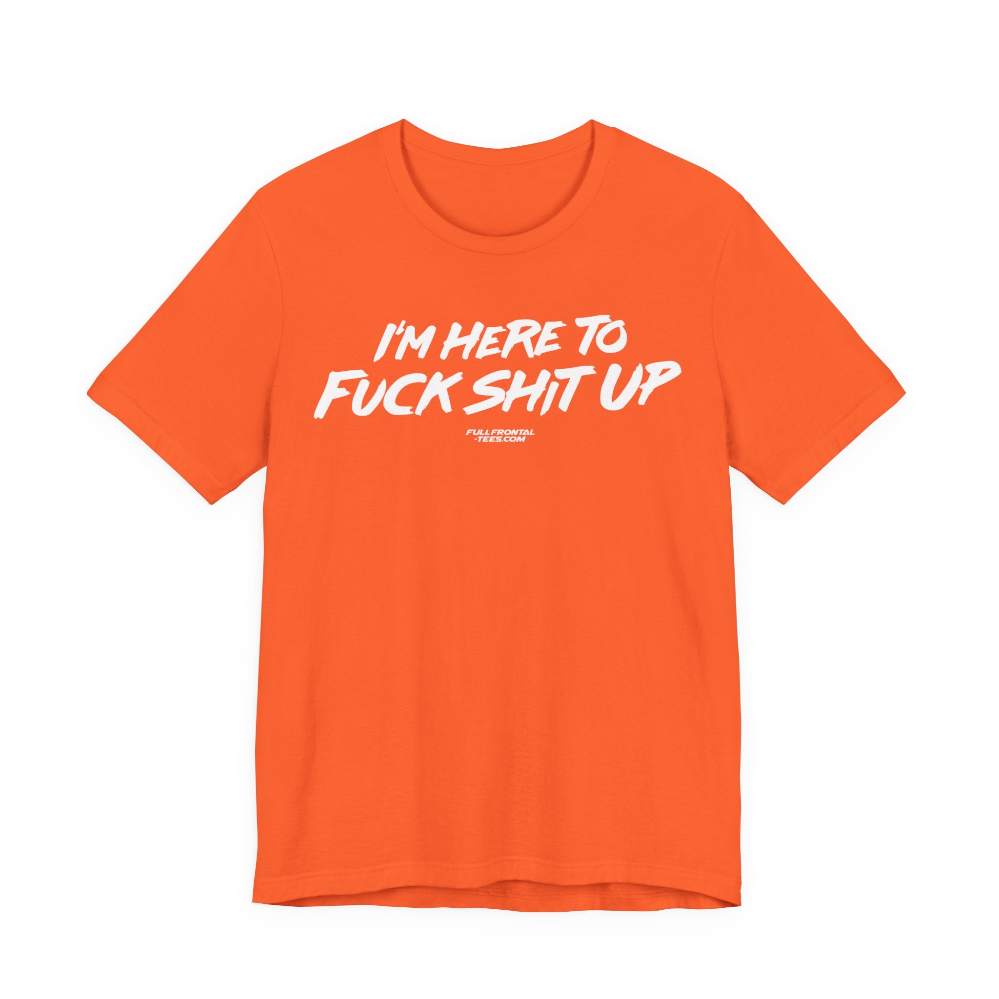 I'm Here to Fuck Shit Up Funny Jersey Short Sleeve T Shirt