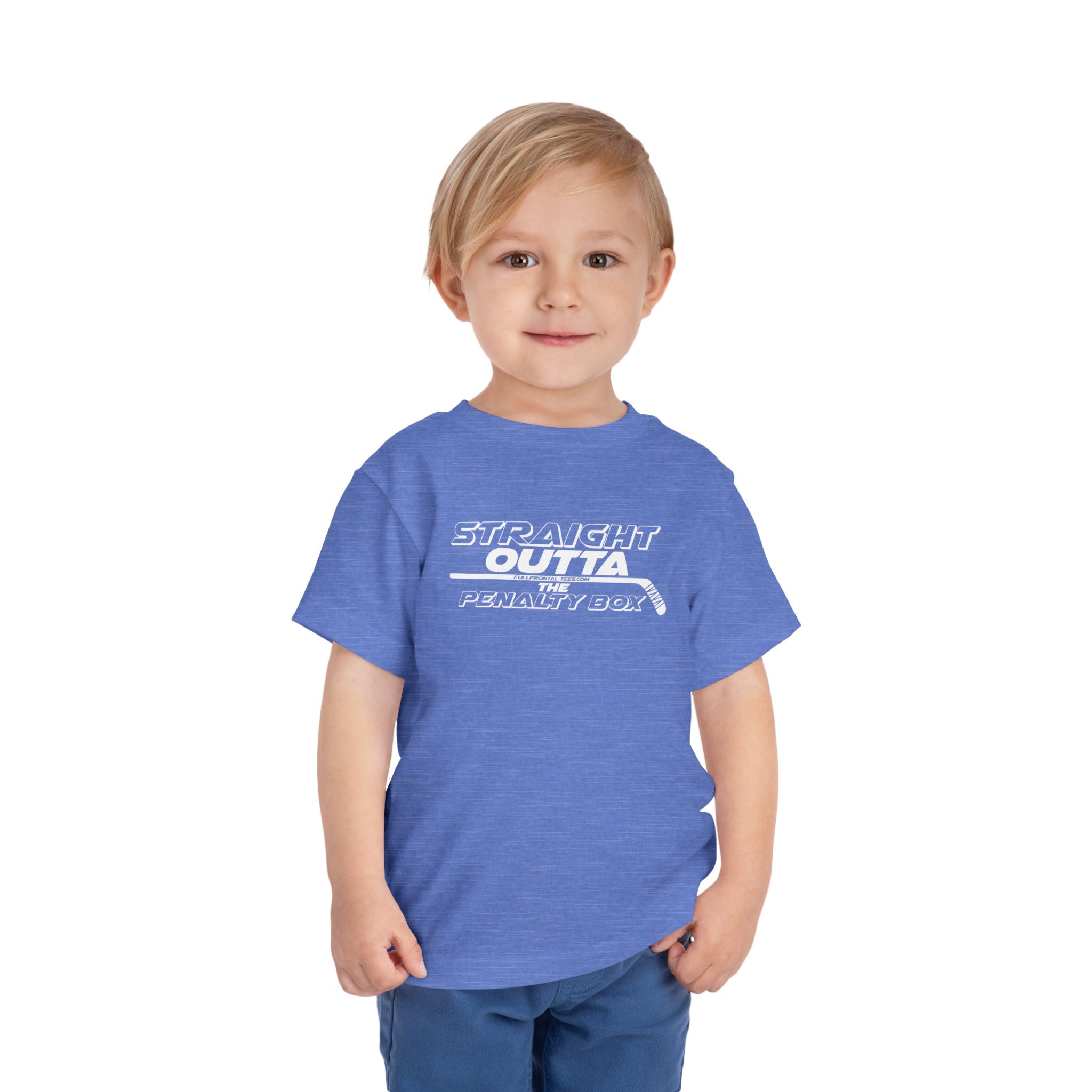 Straight Outta the Penalty Box Toddler Funny Hockey Tee Short Sleeve Shirt