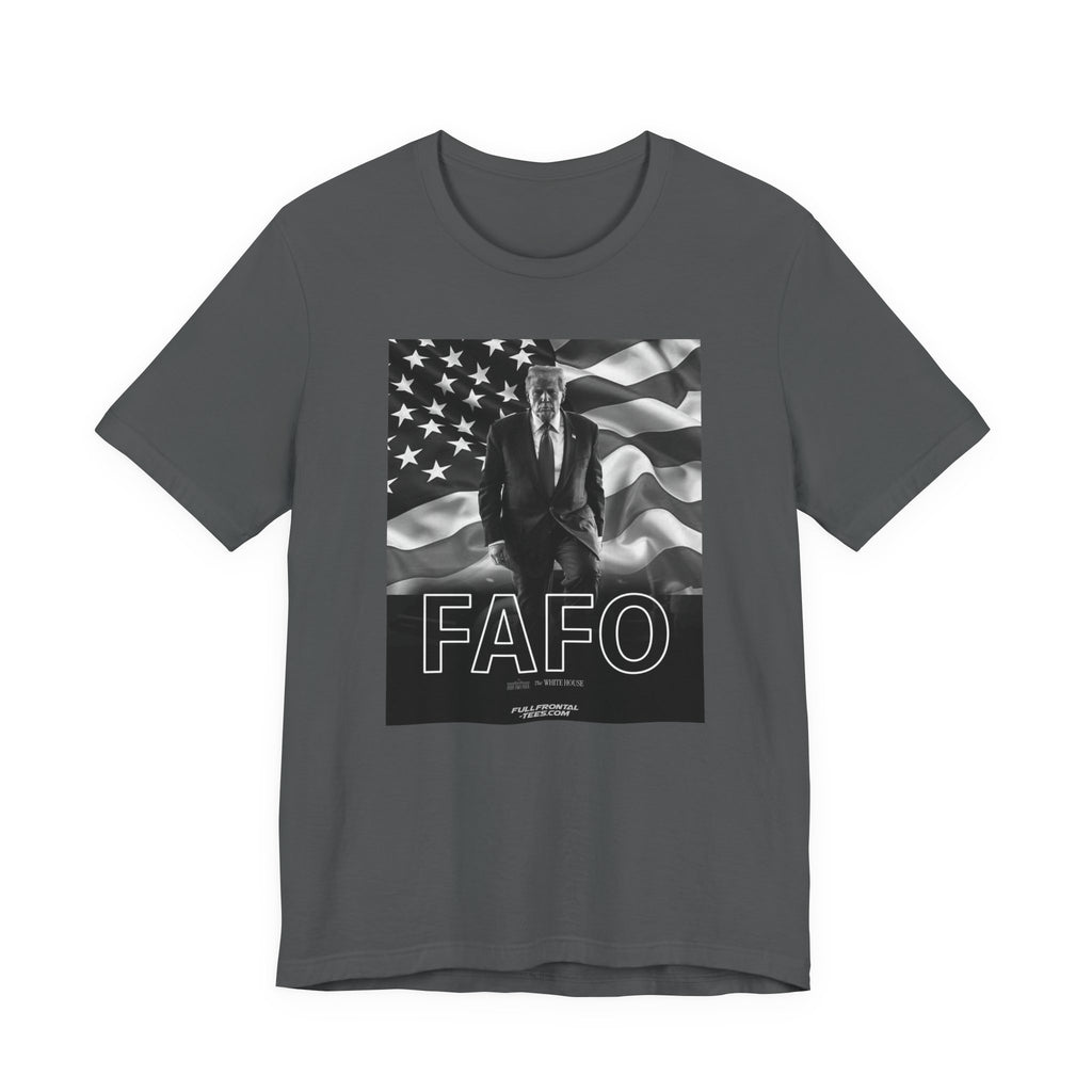 FAFO TRUMP Fuck Around Find Out American Flag MAGA T-Shirt Short Sleeve Dirty Fathers Day Gift