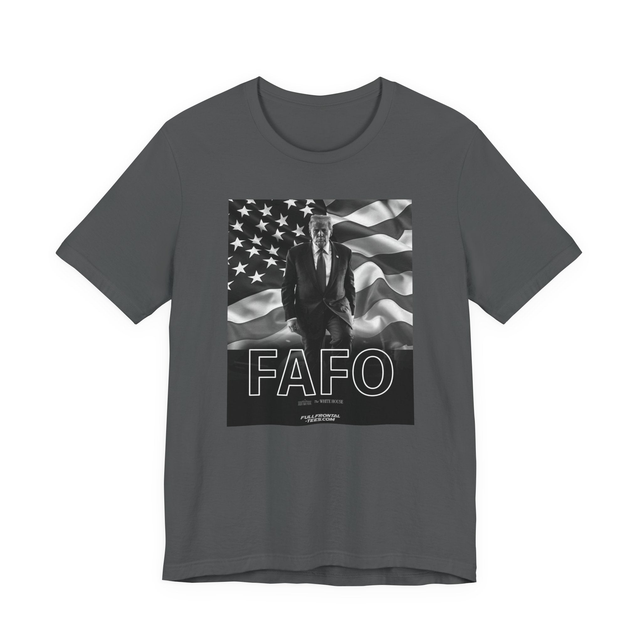 FAFO TRUMP Fuck Around Find Out American Flag MAGA T-Shirt Short Sleeve Dirty Fathers Day Gift