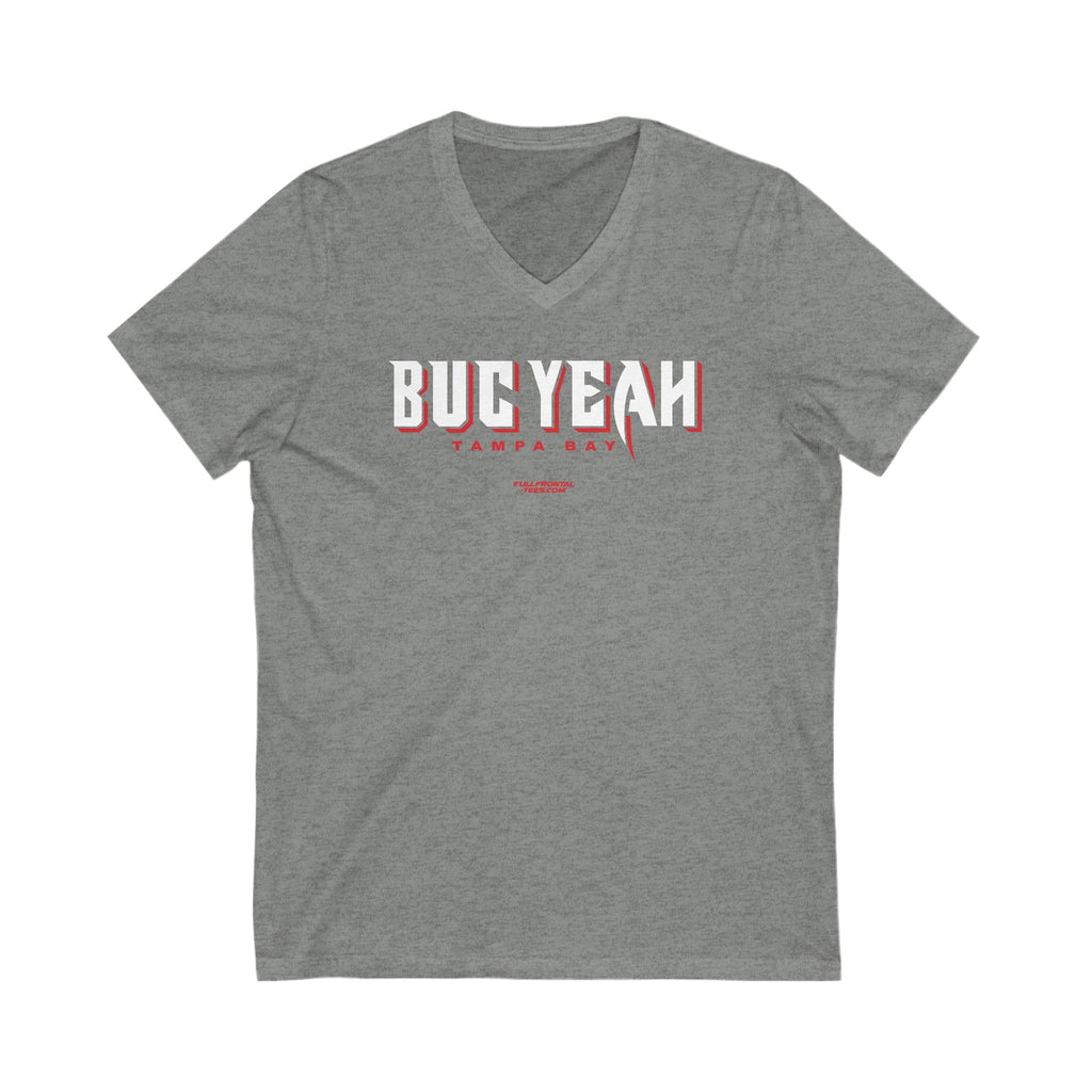 BUC YEAH Tampa Bay Florida Football Jersey Short Sleeve V Neck T Shirt