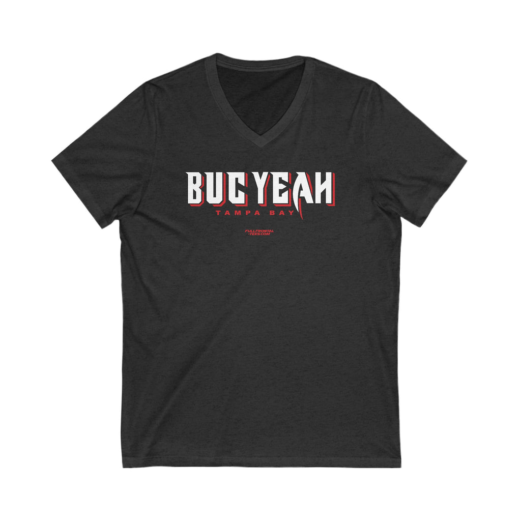 BUC YEAH Tampa Bay Florida Football Jersey Short Sleeve V Neck T Shirt