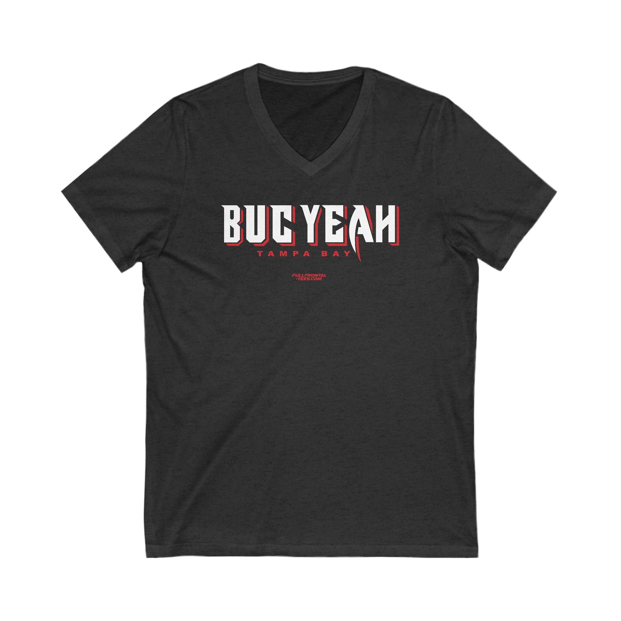 BUC YEAH Tampa Bay Florida Football Jersey Short Sleeve V Neck T Shirt