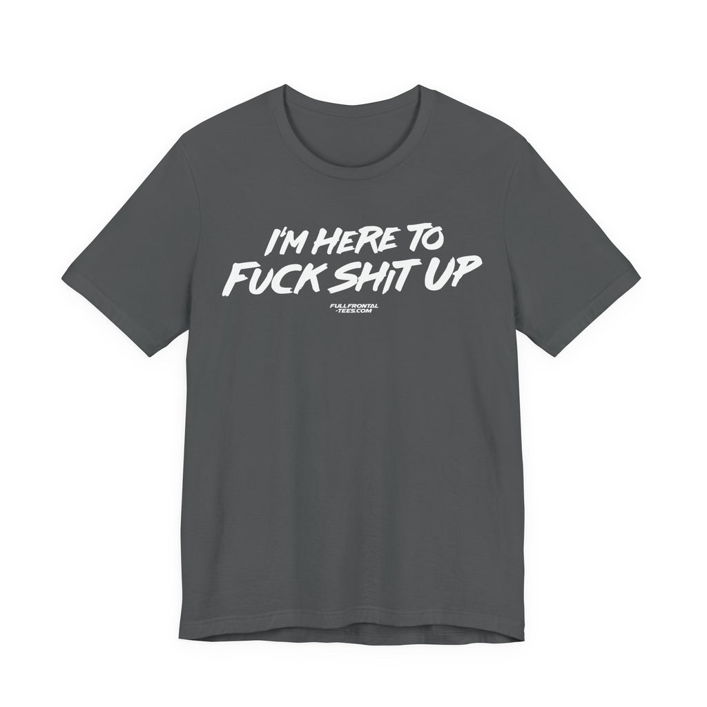 I'm Here to Fuck Shit Up Funny Jersey Short Sleeve T Shirt