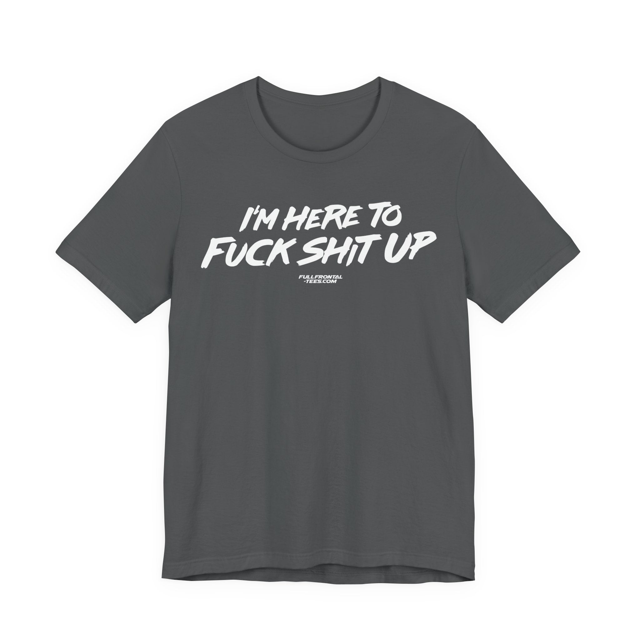 I'm Here to Fuck Shit Up Funny Jersey Short Sleeve T Shirt