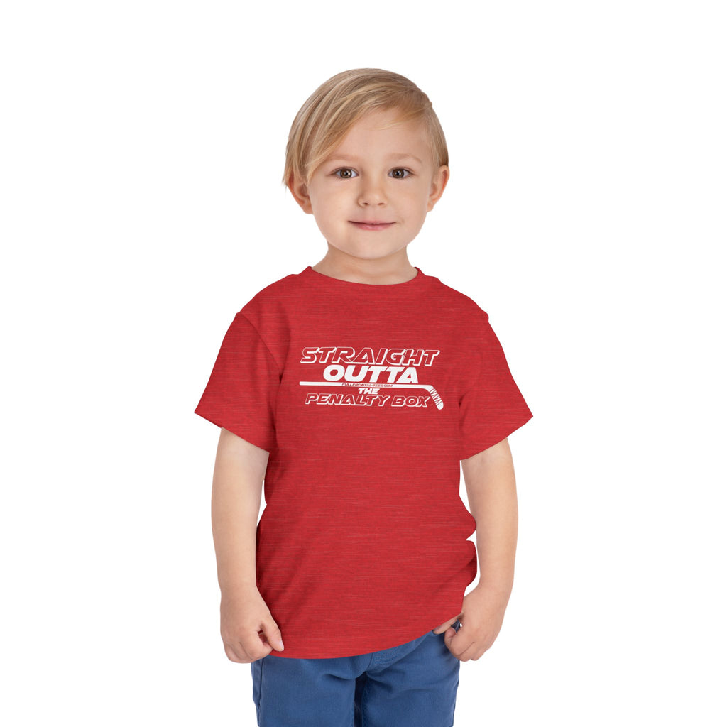 Straight Outta the Penalty Box Toddler Funny Hockey Tee Short Sleeve Shirt
