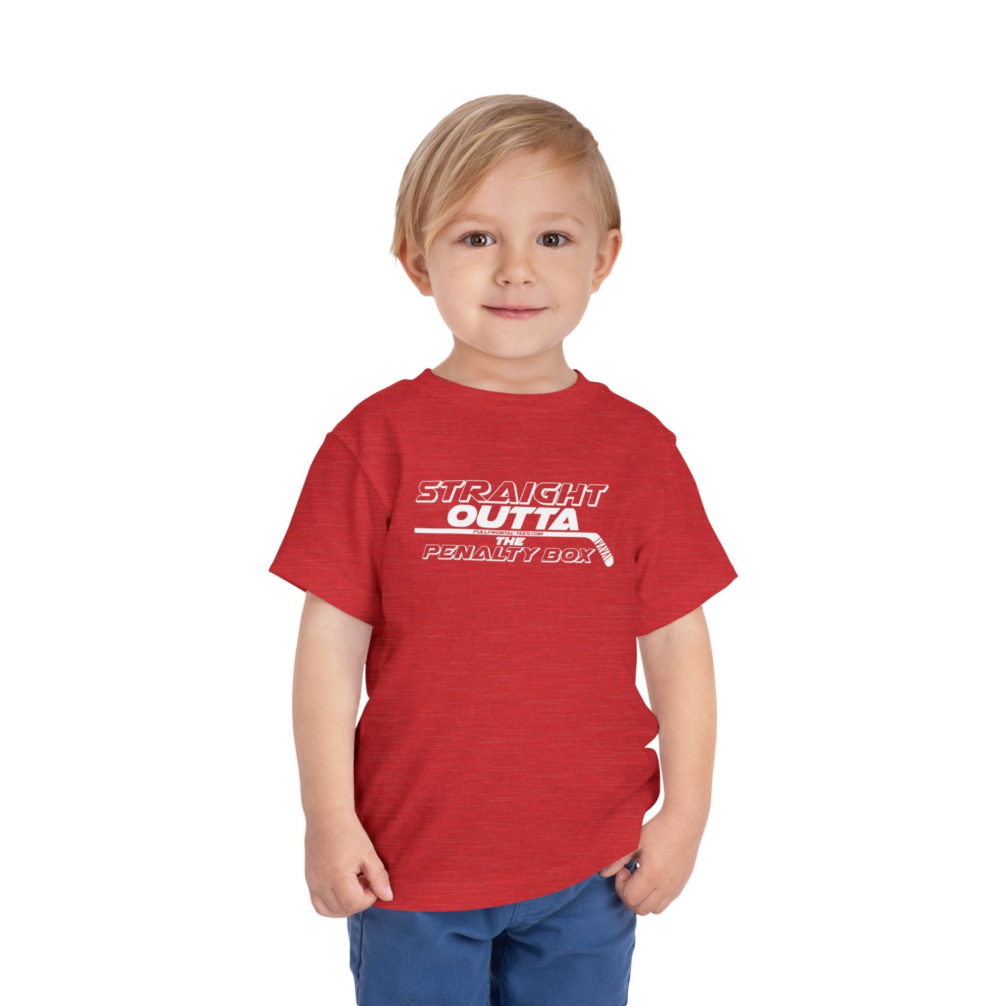 Straight Outta the Penalty Box Toddler Funny Hockey Tee Short Sleeve Shirt