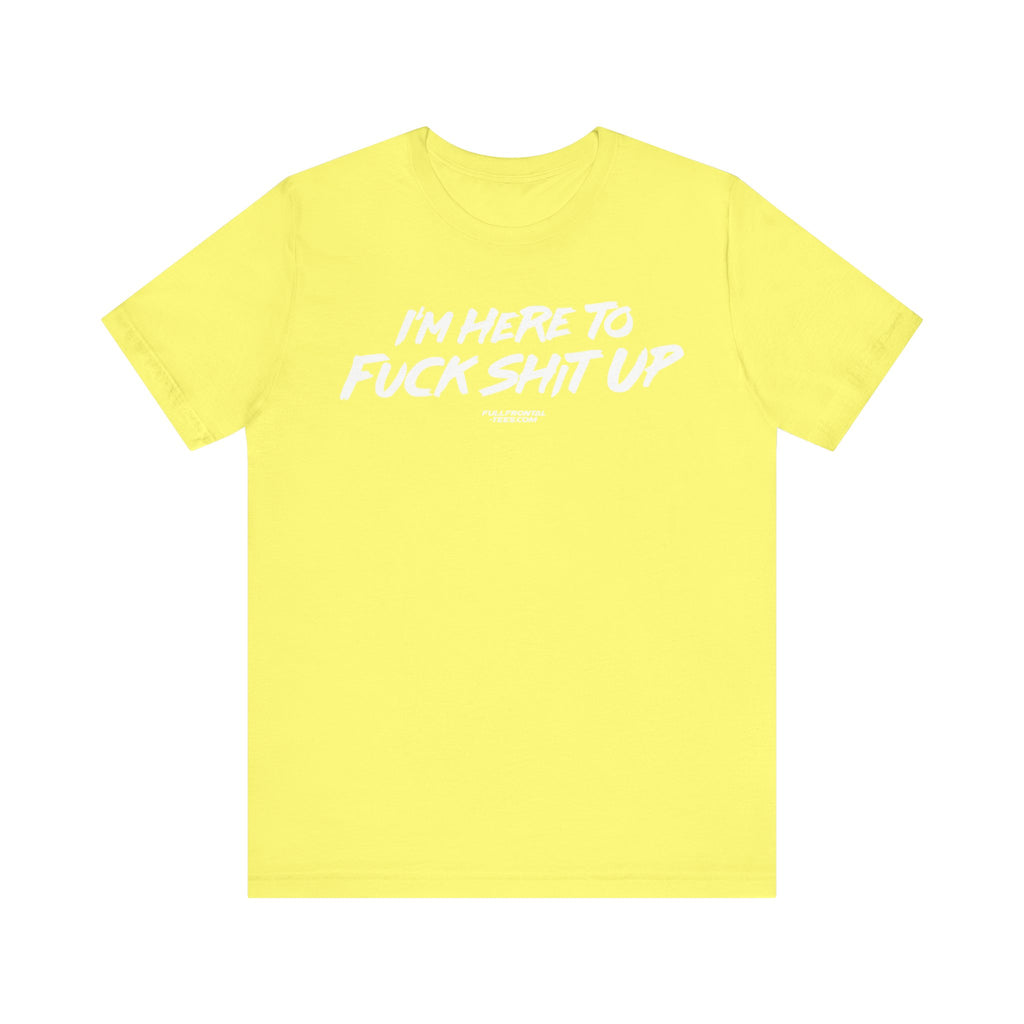 I'm Here to Fuck Shit Up Funny Jersey Short Sleeve T Shirt